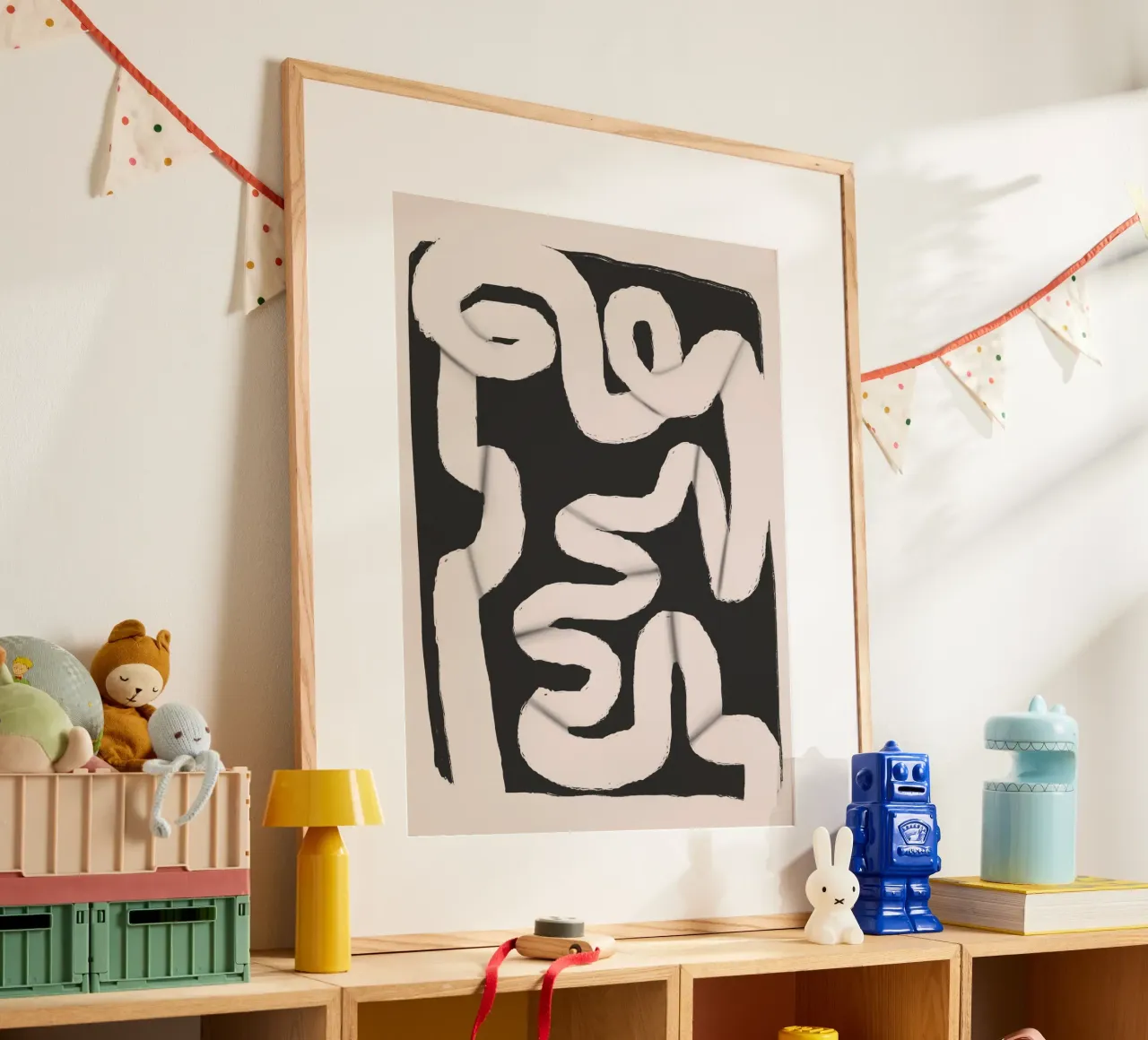 Striscia di carta astratta 06 poster da Little Dean