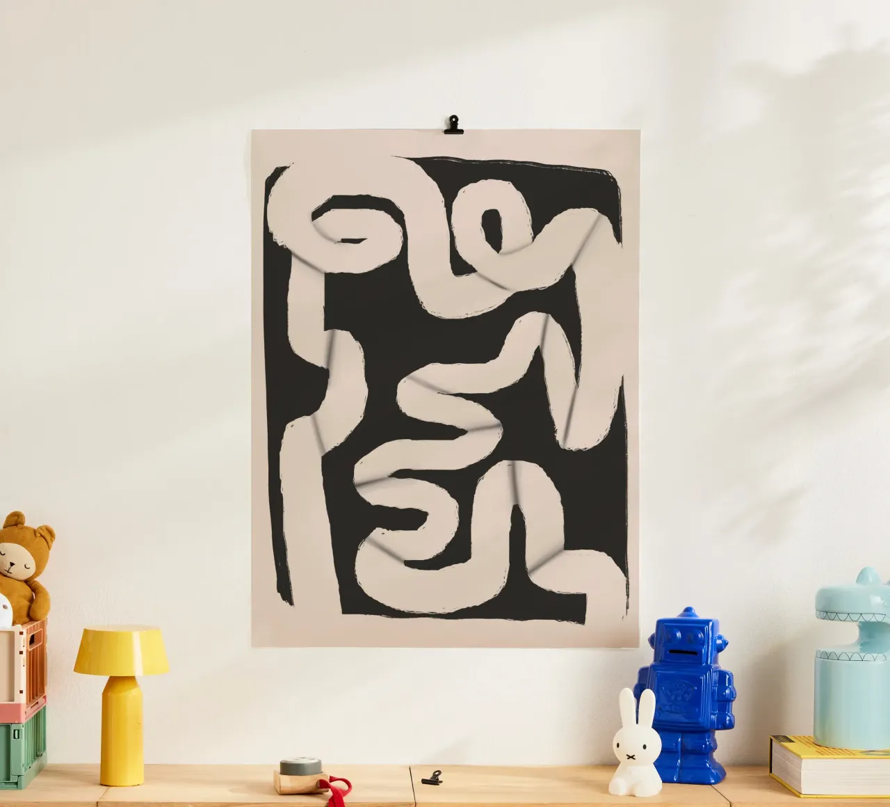 Striscia di carta astratta 06 poster da Little Dean