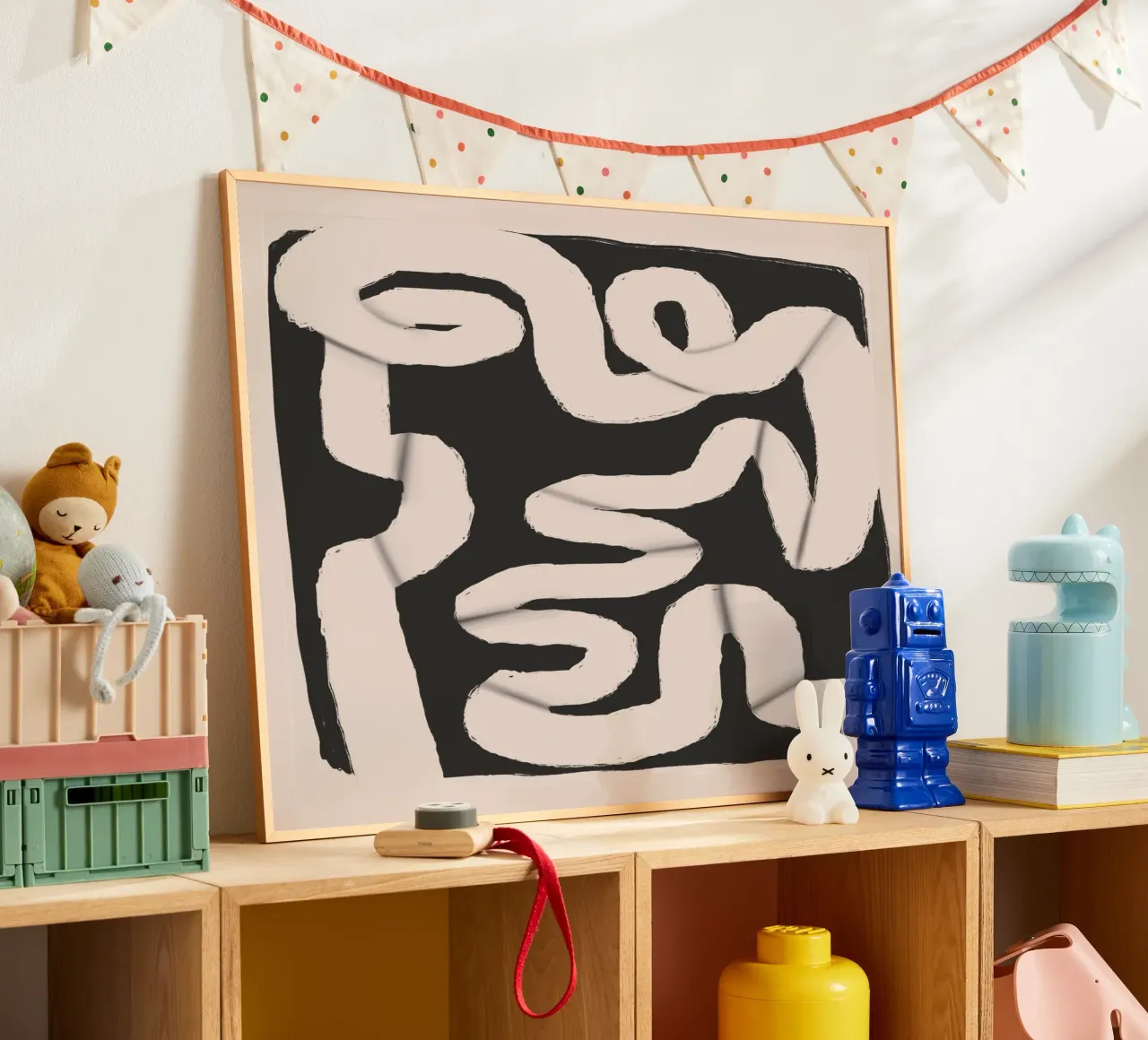 Striscia di carta astratta 06 poster da Little Dean