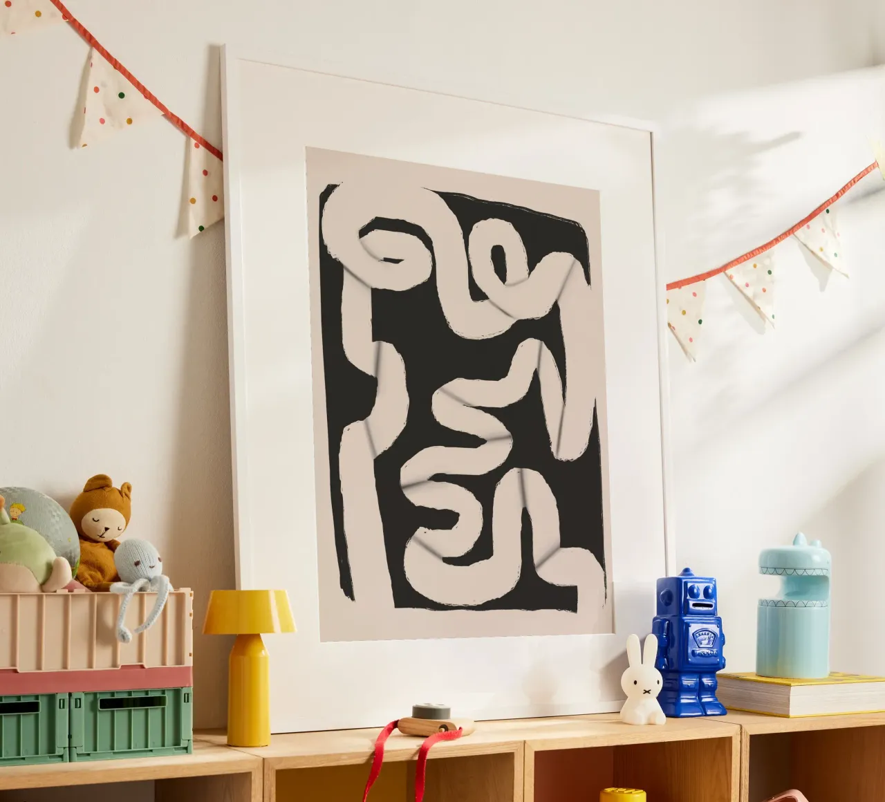 Striscia di carta astratta 06 poster da Little Dean