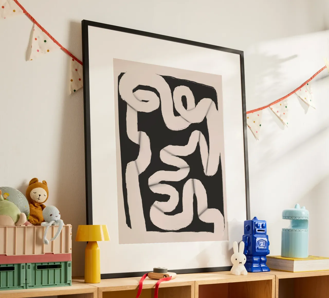 Striscia di carta astratta 06 poster da Little Dean