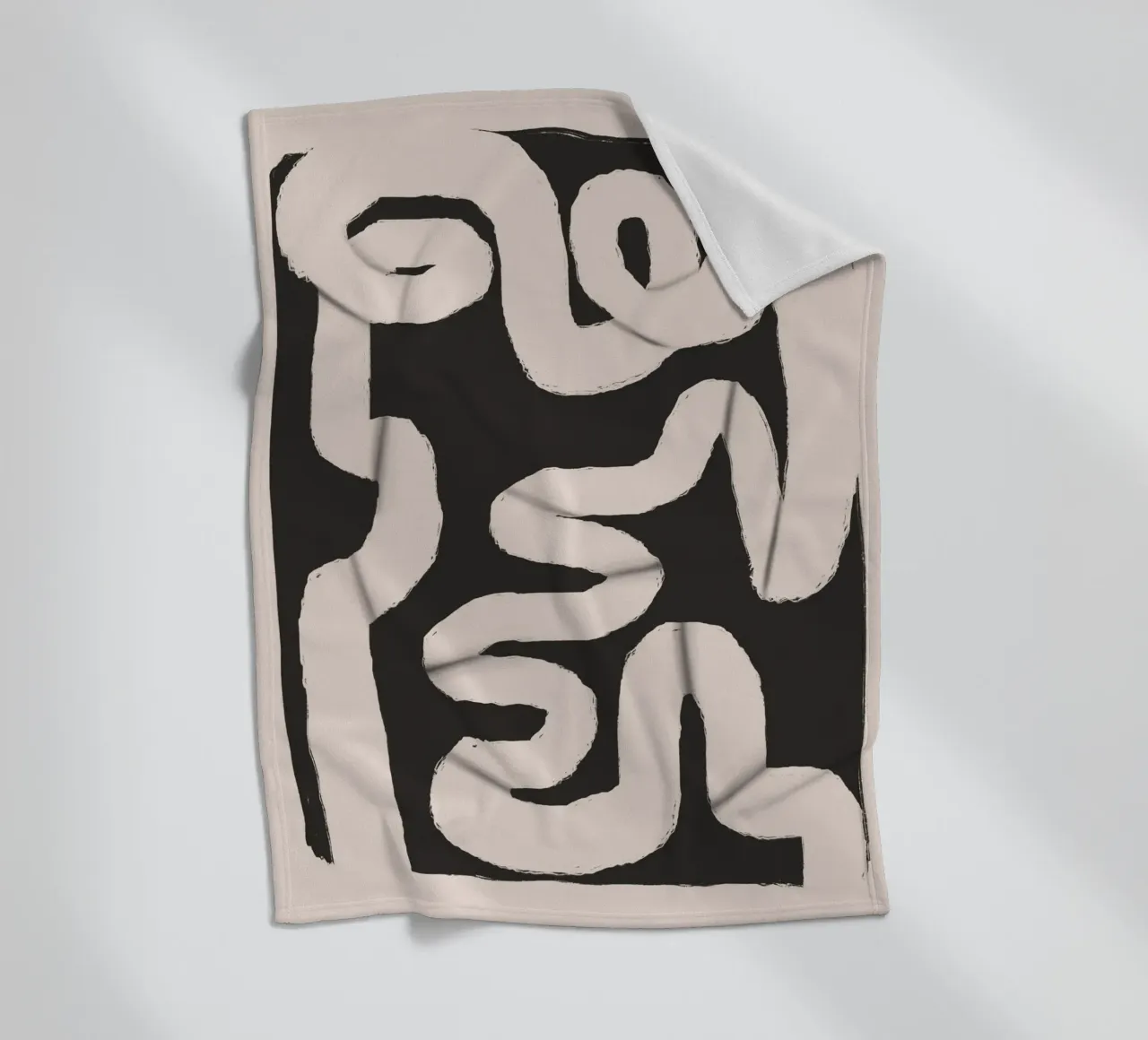 Striscia di carta astratta 06 coperta in pile da Little Dean