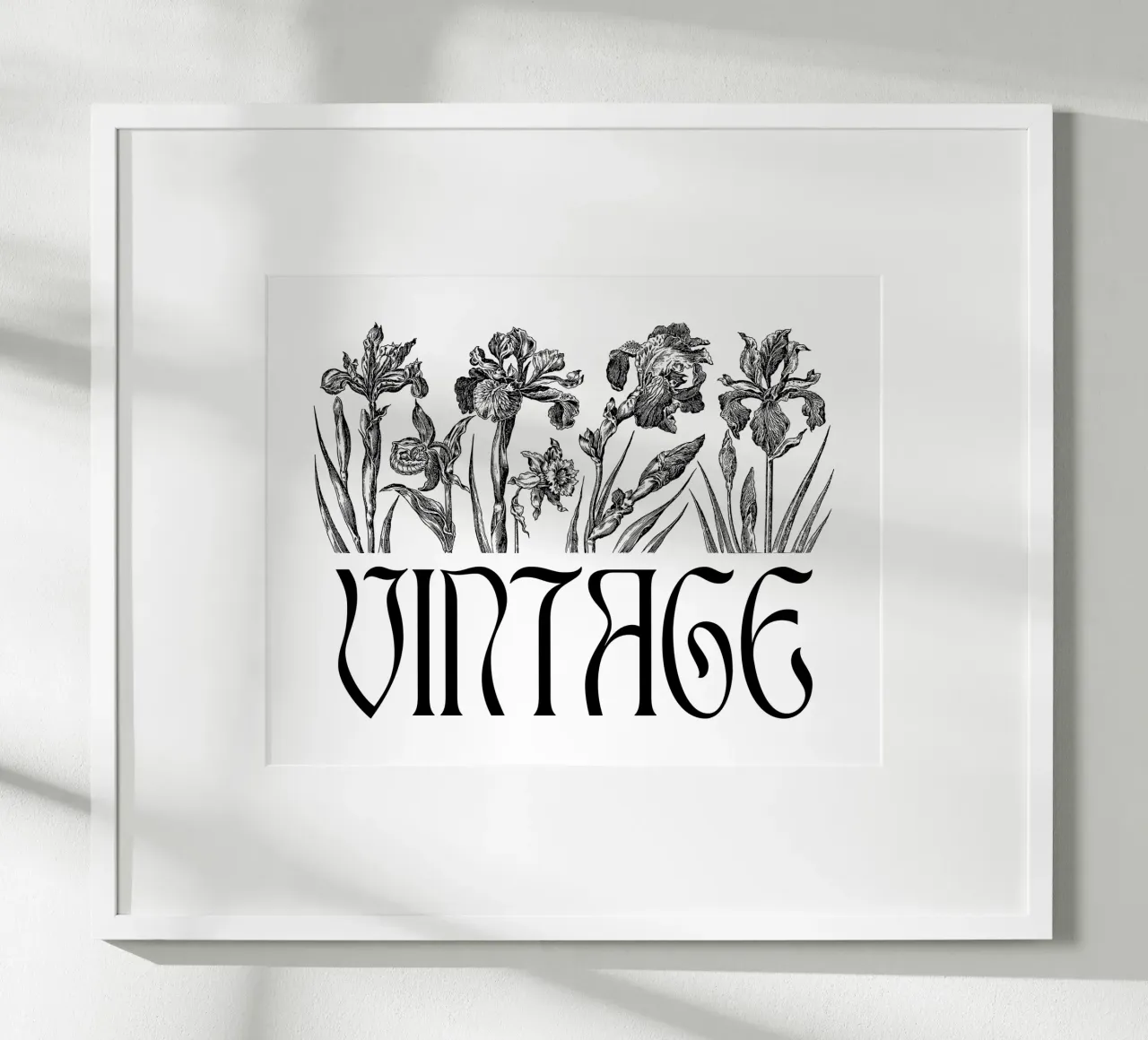 Iris in fiore e scritte vintage carta hahnemühle da morphinaeblue