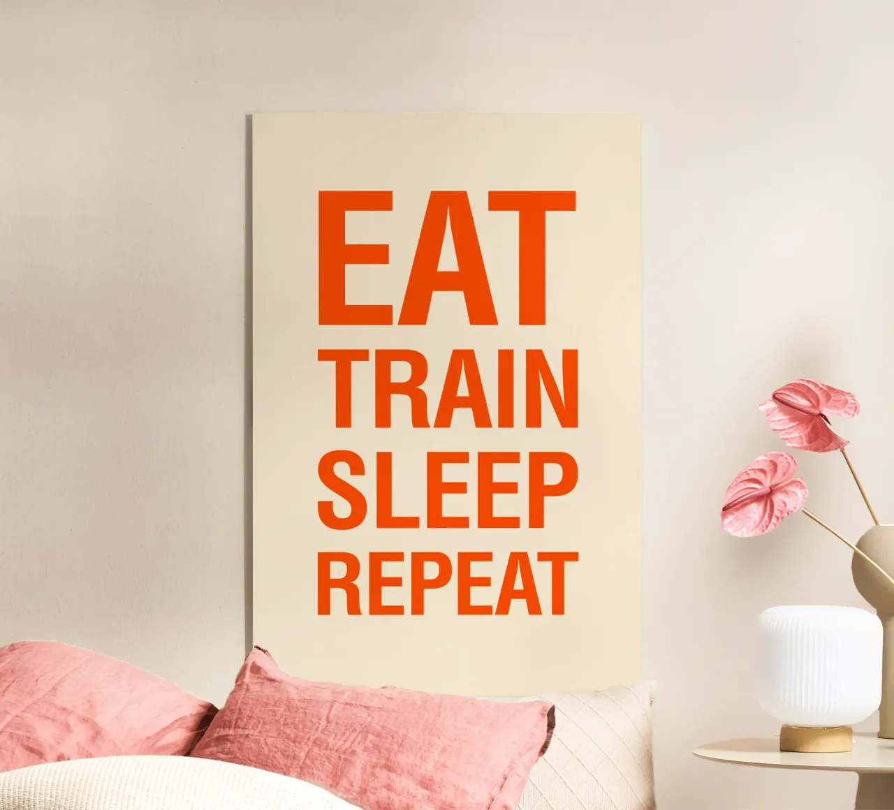 Eat Train Sleep Repeat plexiglass da The Typo Dept.