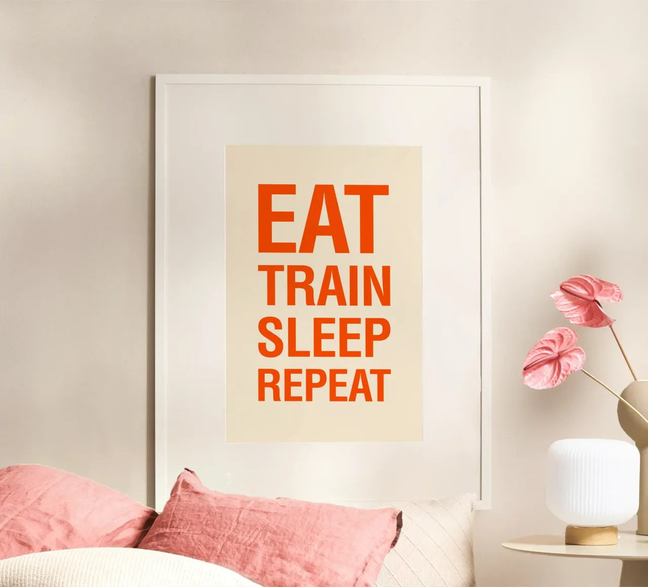 Eat Train Sleep Repeat poster da The Typo Dept.