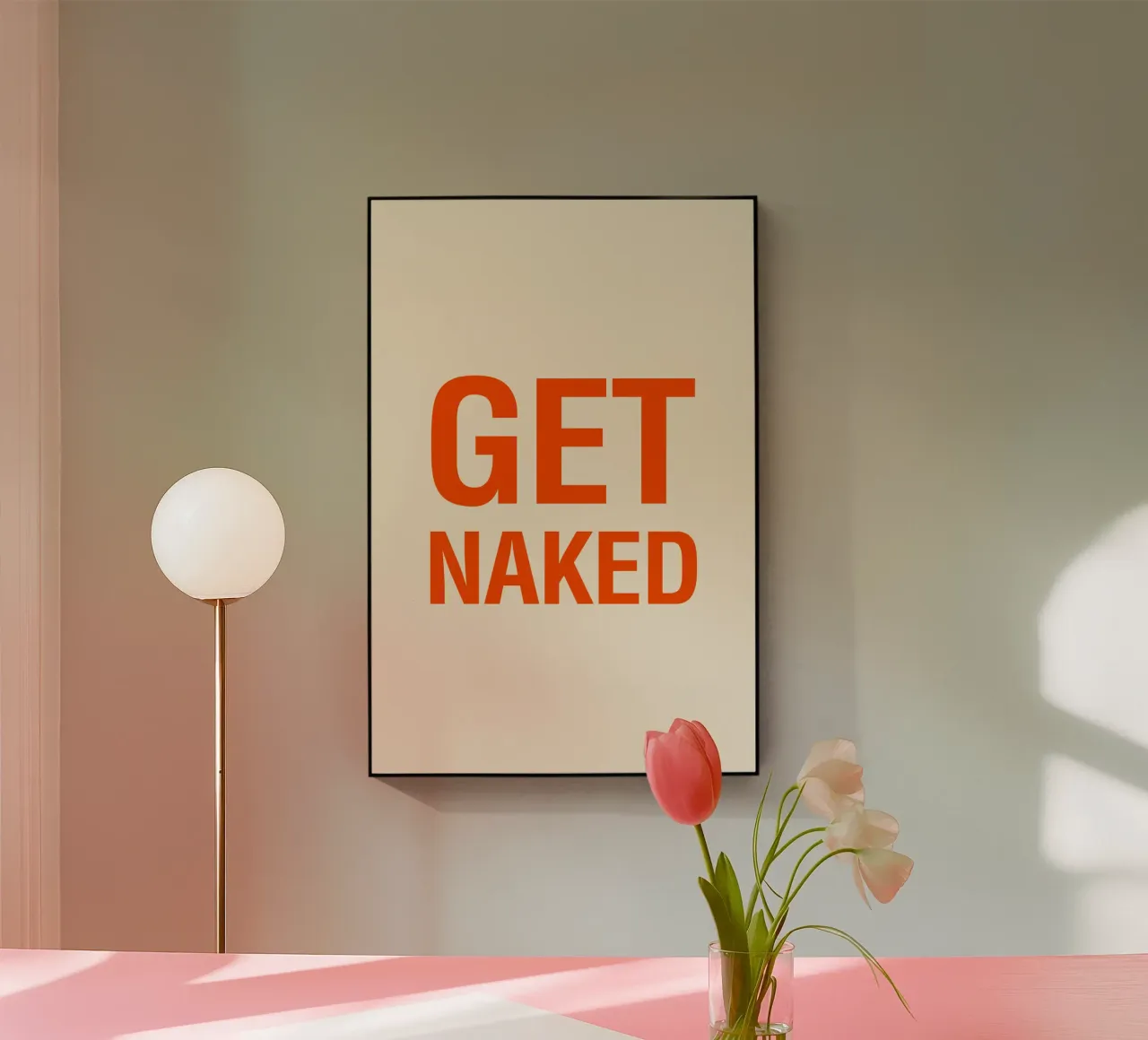 Get Naked plexiglass da The Typo Dept.