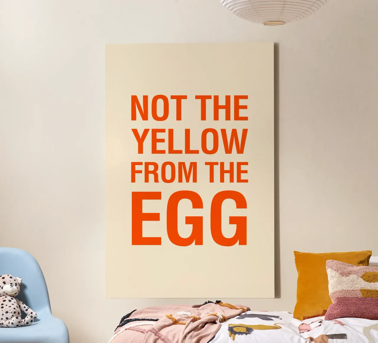 Not the Yellow from the Egg tela da The Typo Dept.