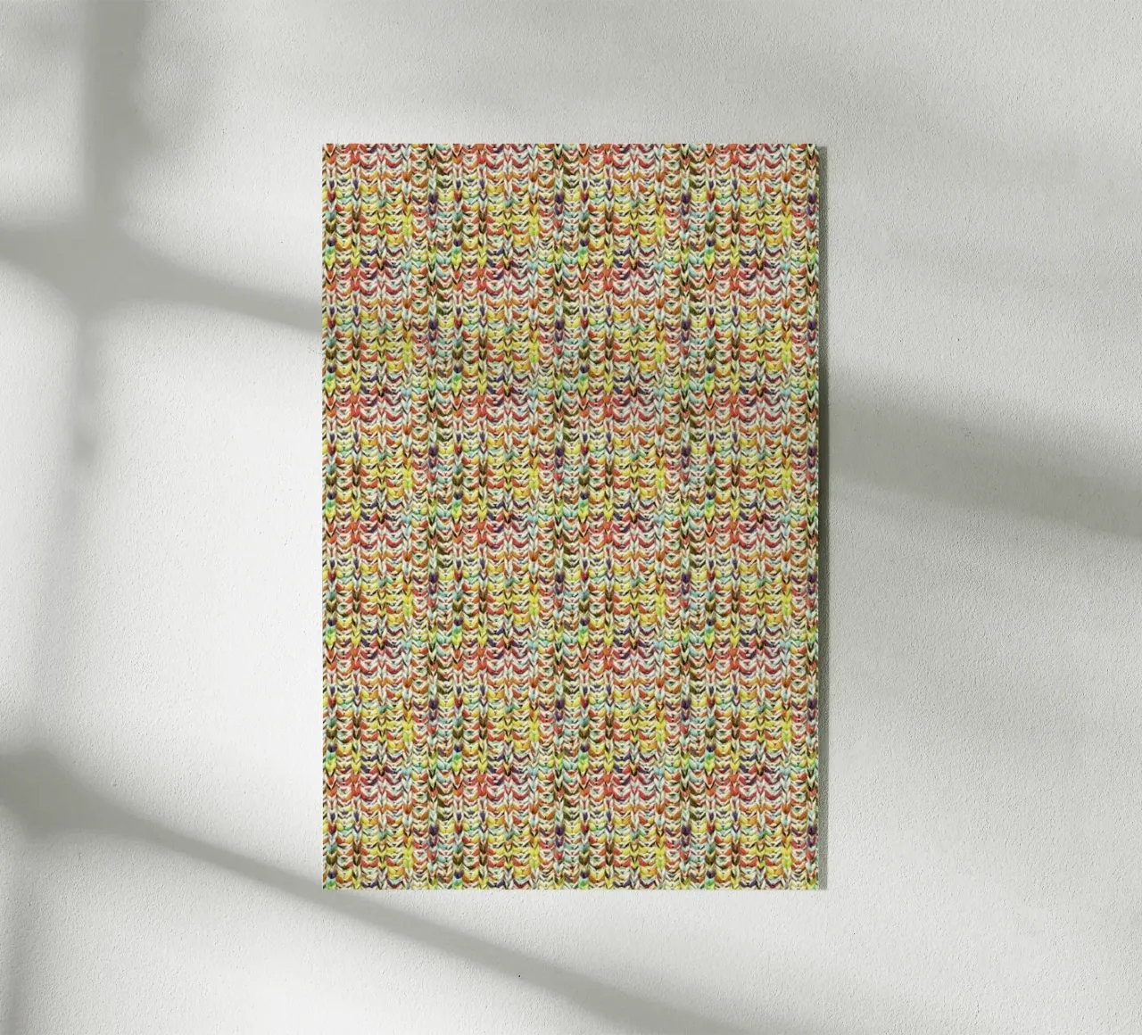 Cozy Vibrance: Colorful Knit Pattern plexiglass da Curious Collections by Marielle Leenders