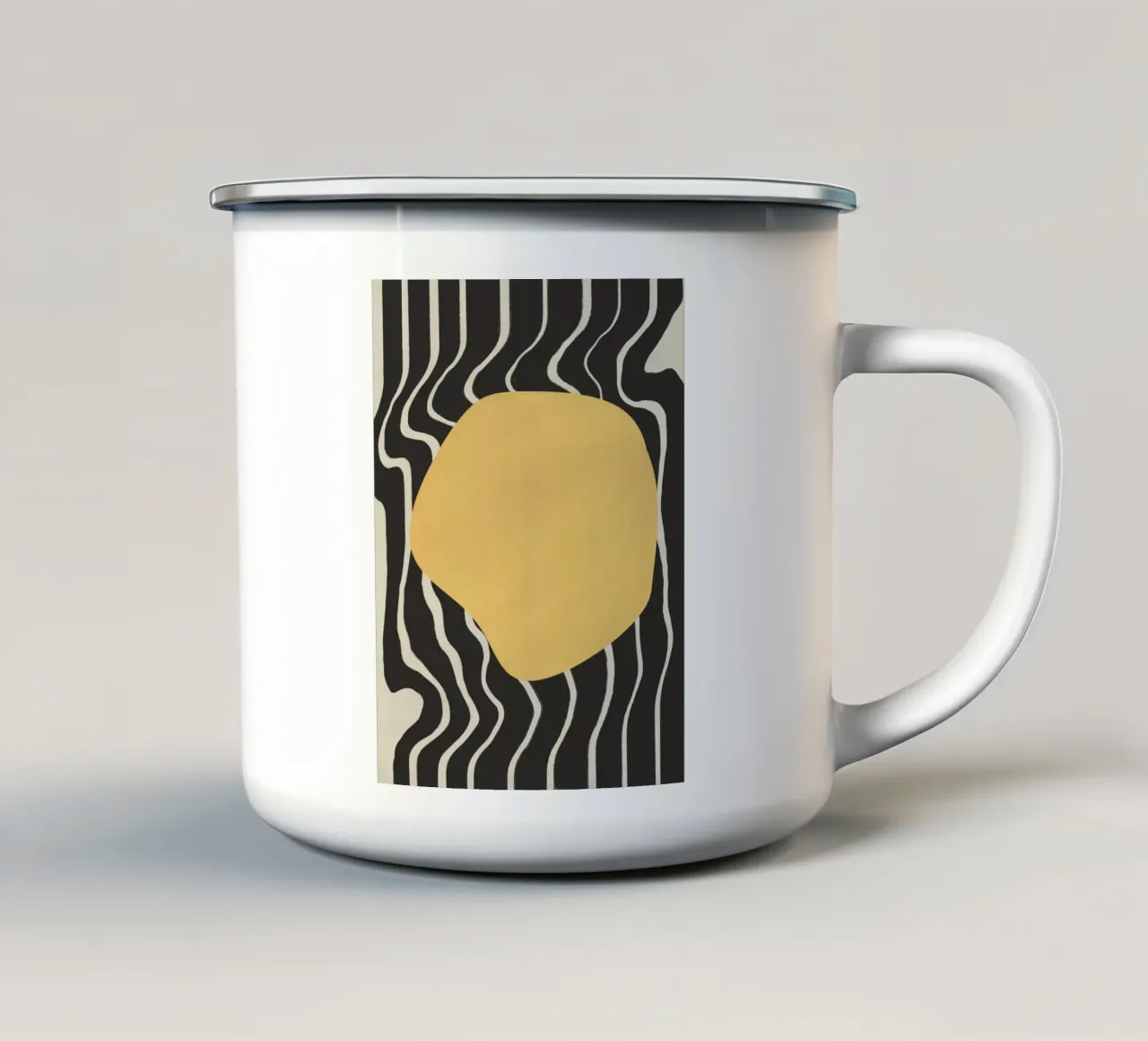 Giallo ordito tazza in smalto da Little Dean
