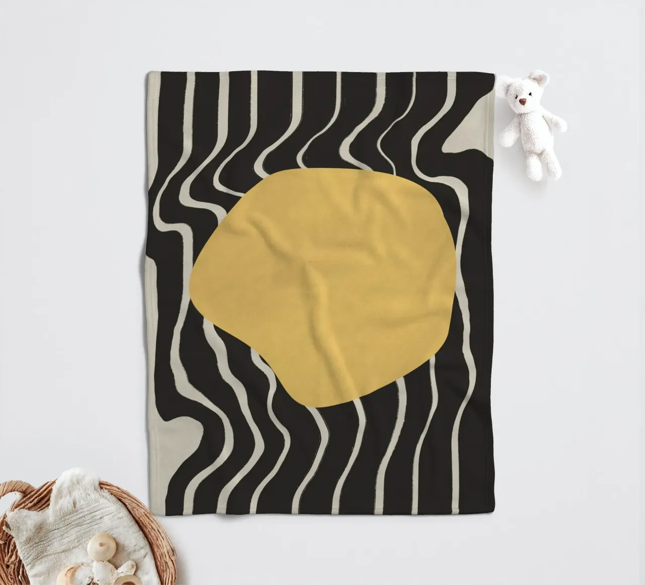 Giallo ordito coperta in pile da Little Dean