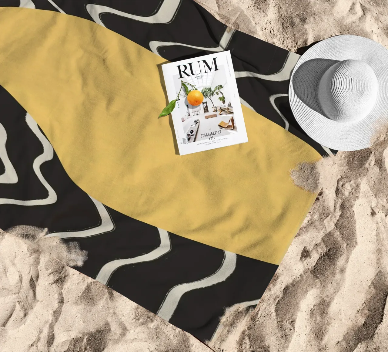Giallo ordito telo mare da Little Dean