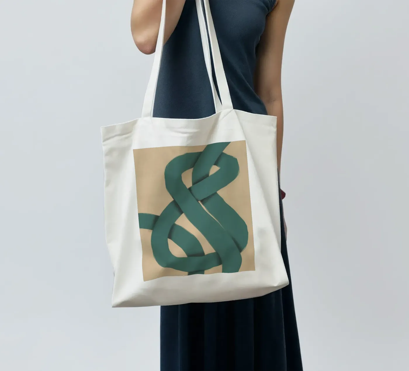 Interlocking vert tote bag de Little Dean