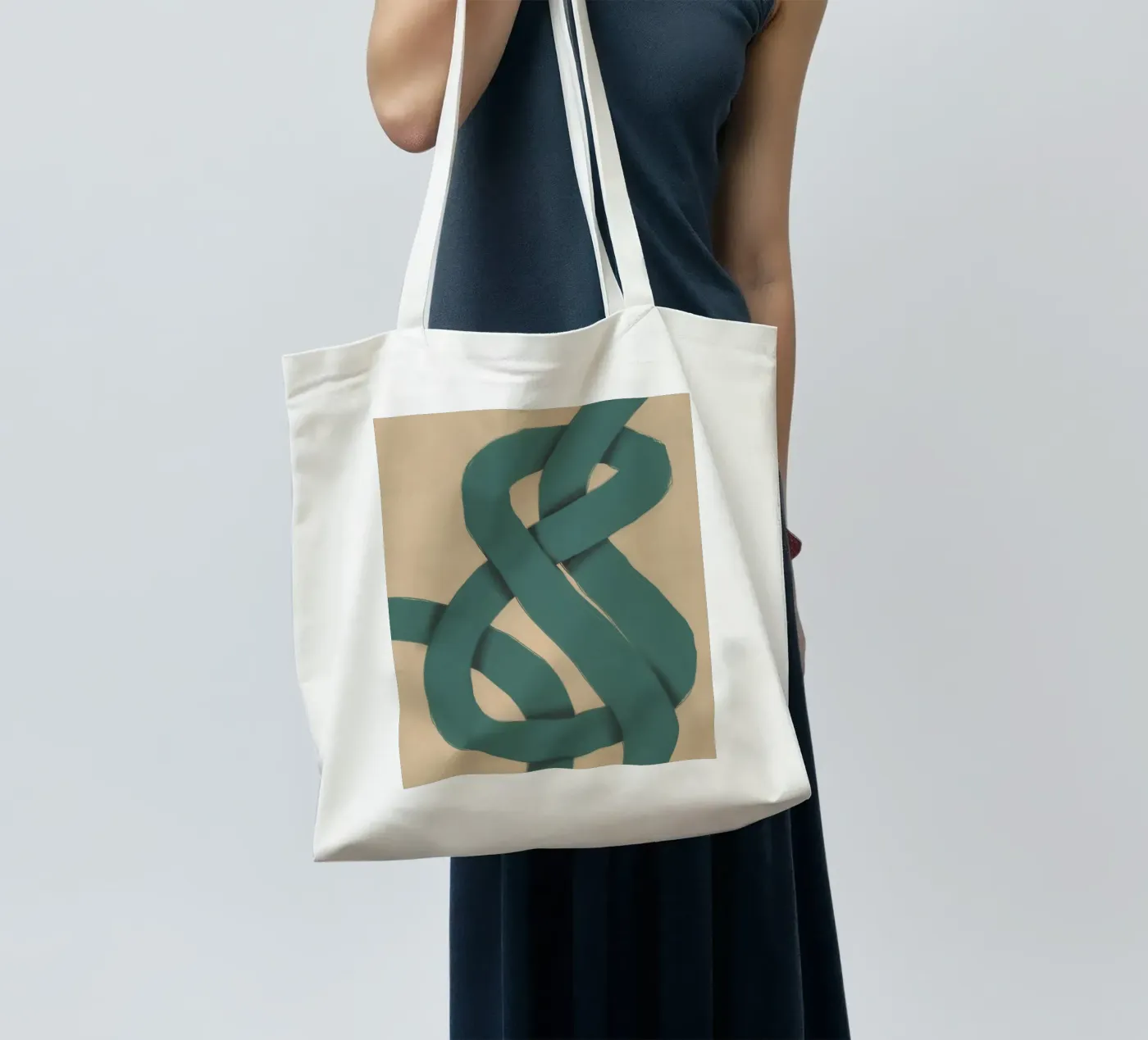 Interlocking vert tote bag de Little Dean