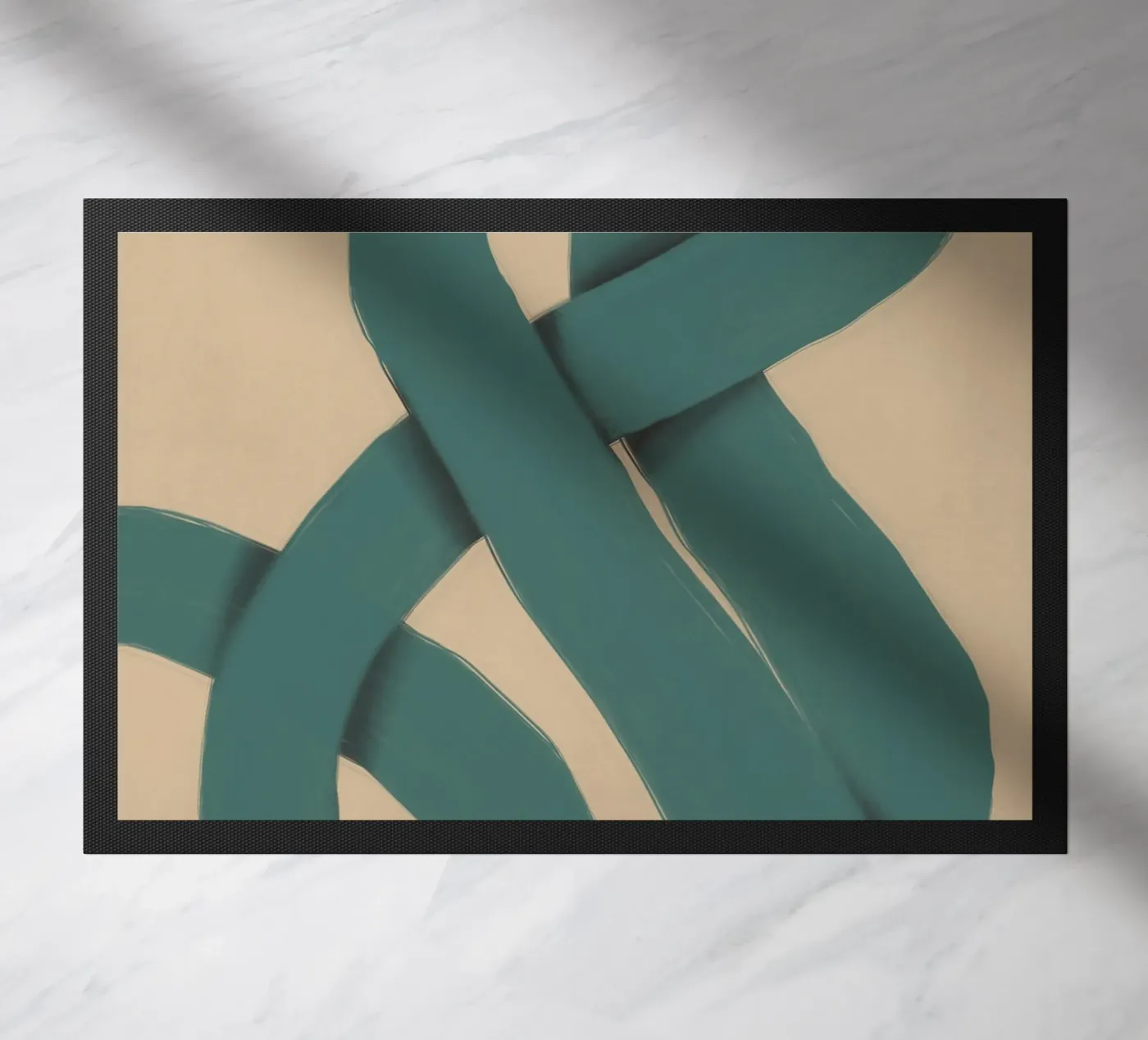 Interlocking green deurmat van Little Dean