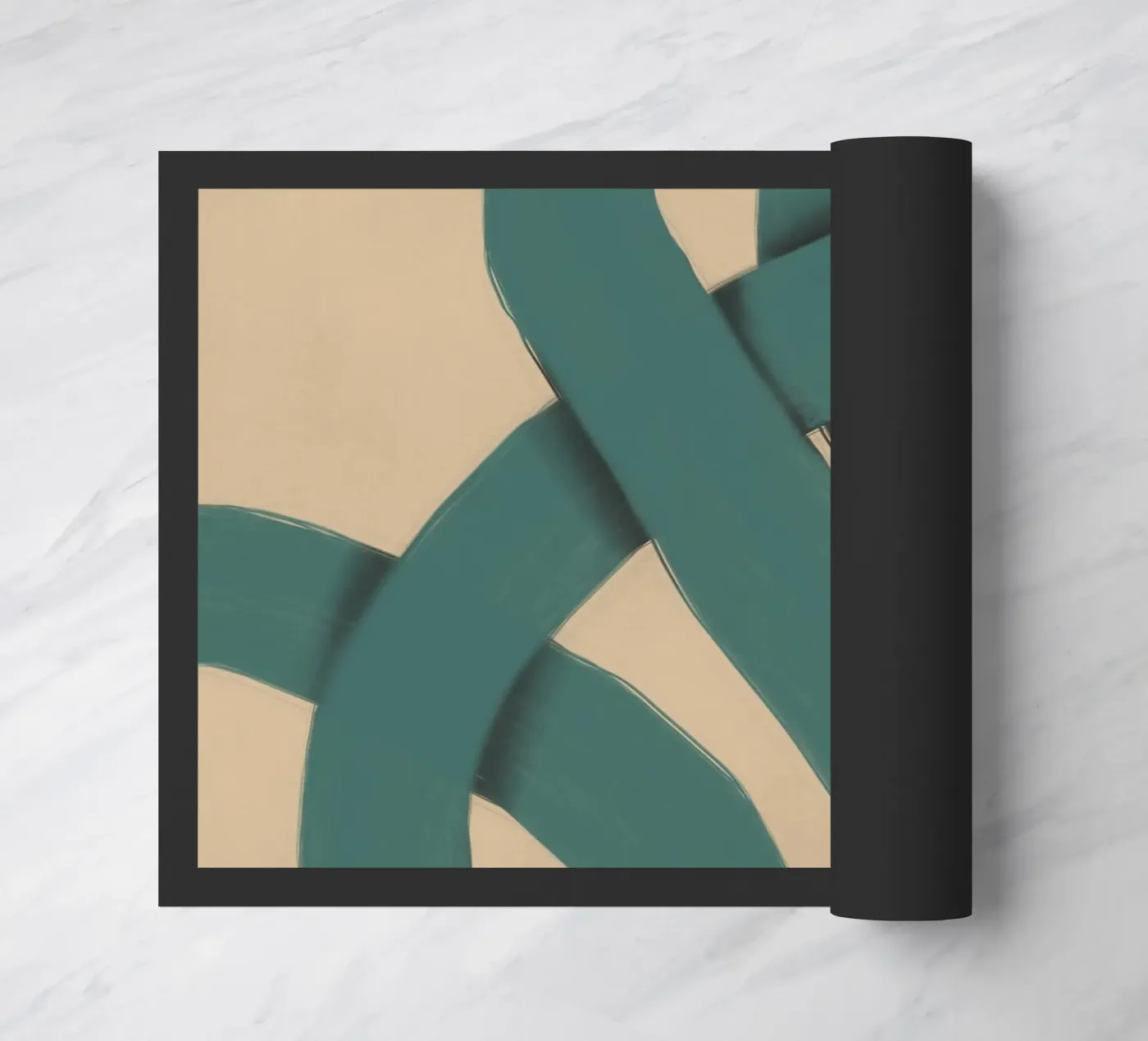 Interlocking green deurmat van Little Dean