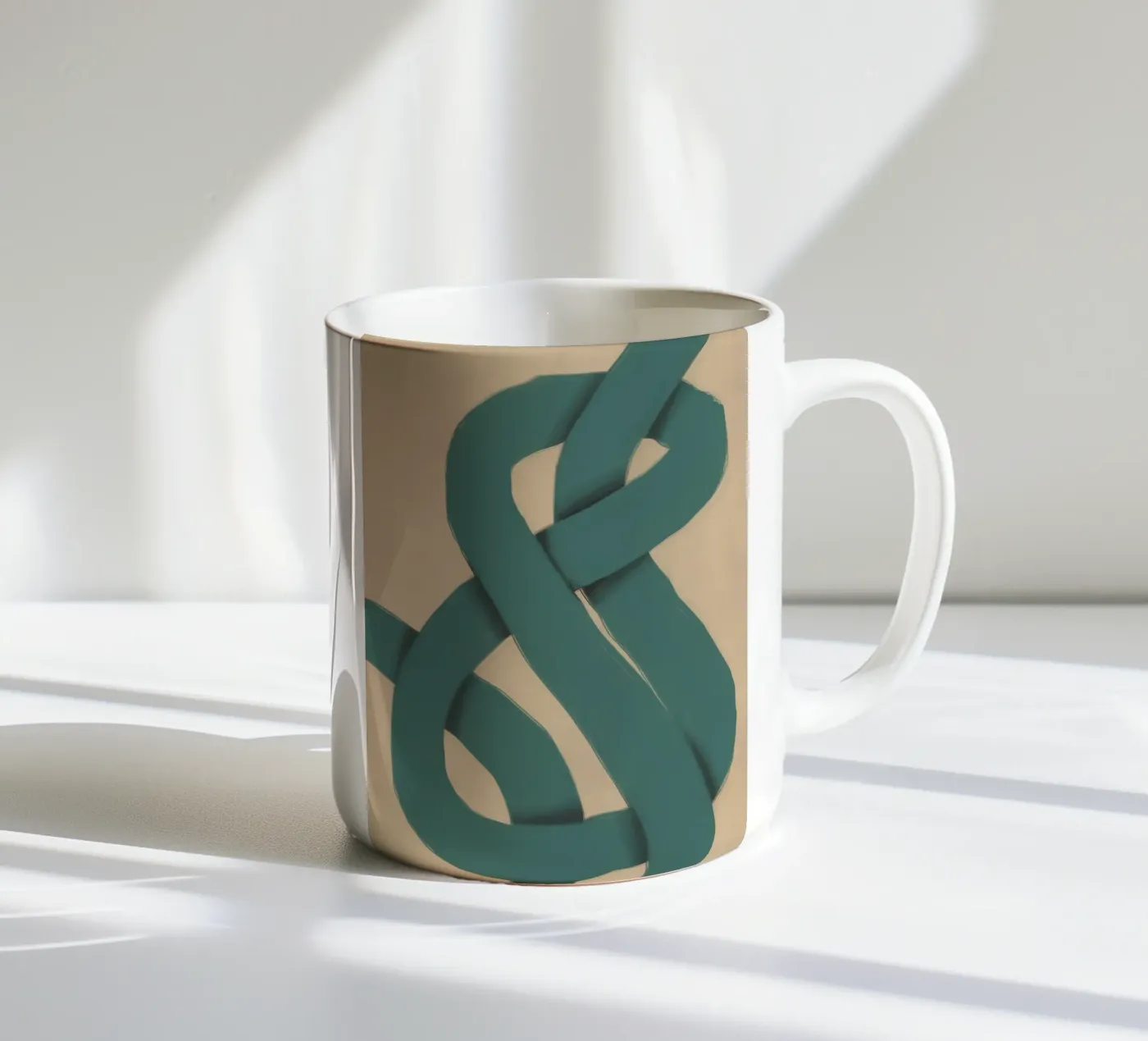 Interlocking green tazza in ceramica da Little Dean