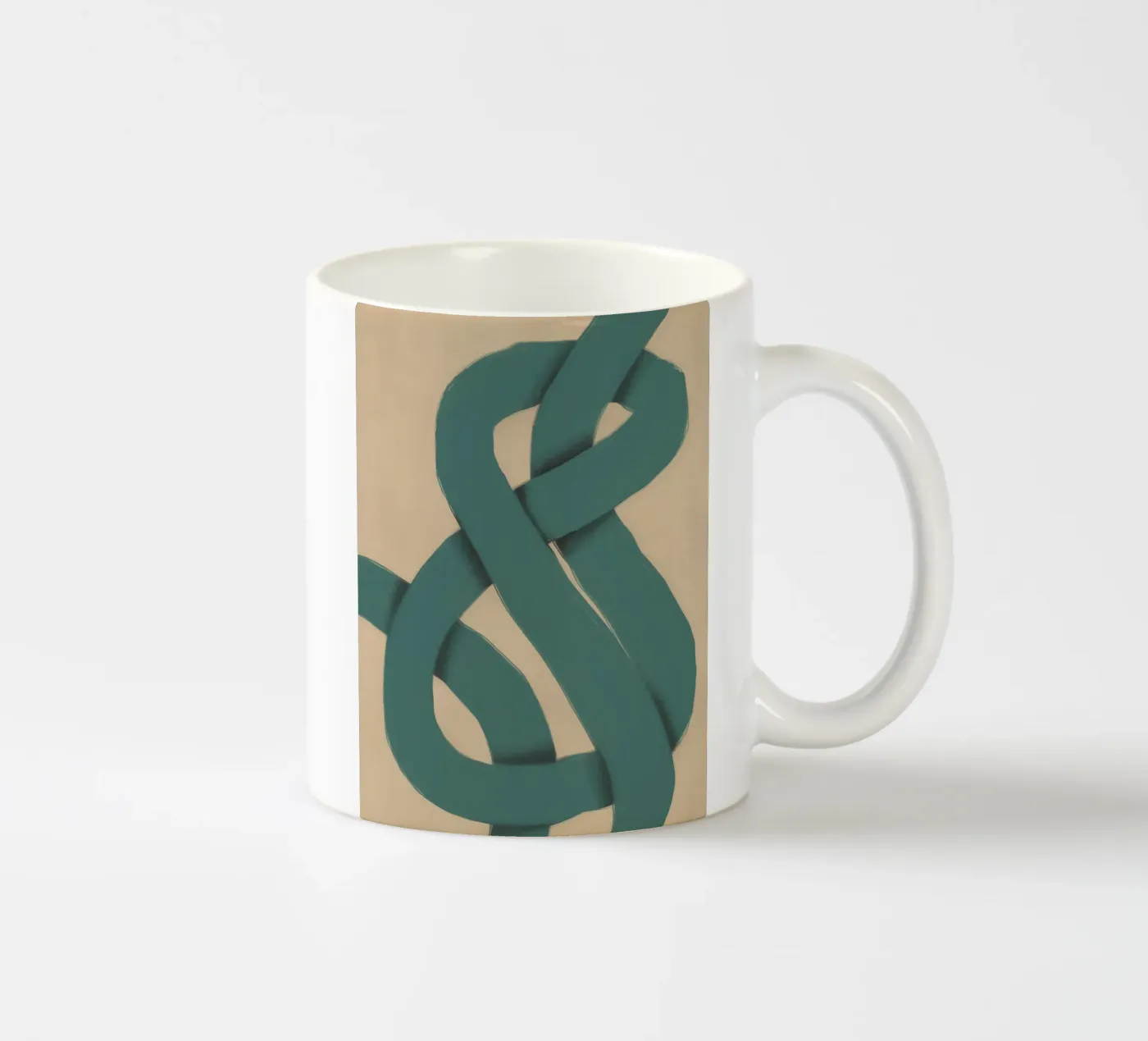 Interlocking green tazza in ceramica da Little Dean