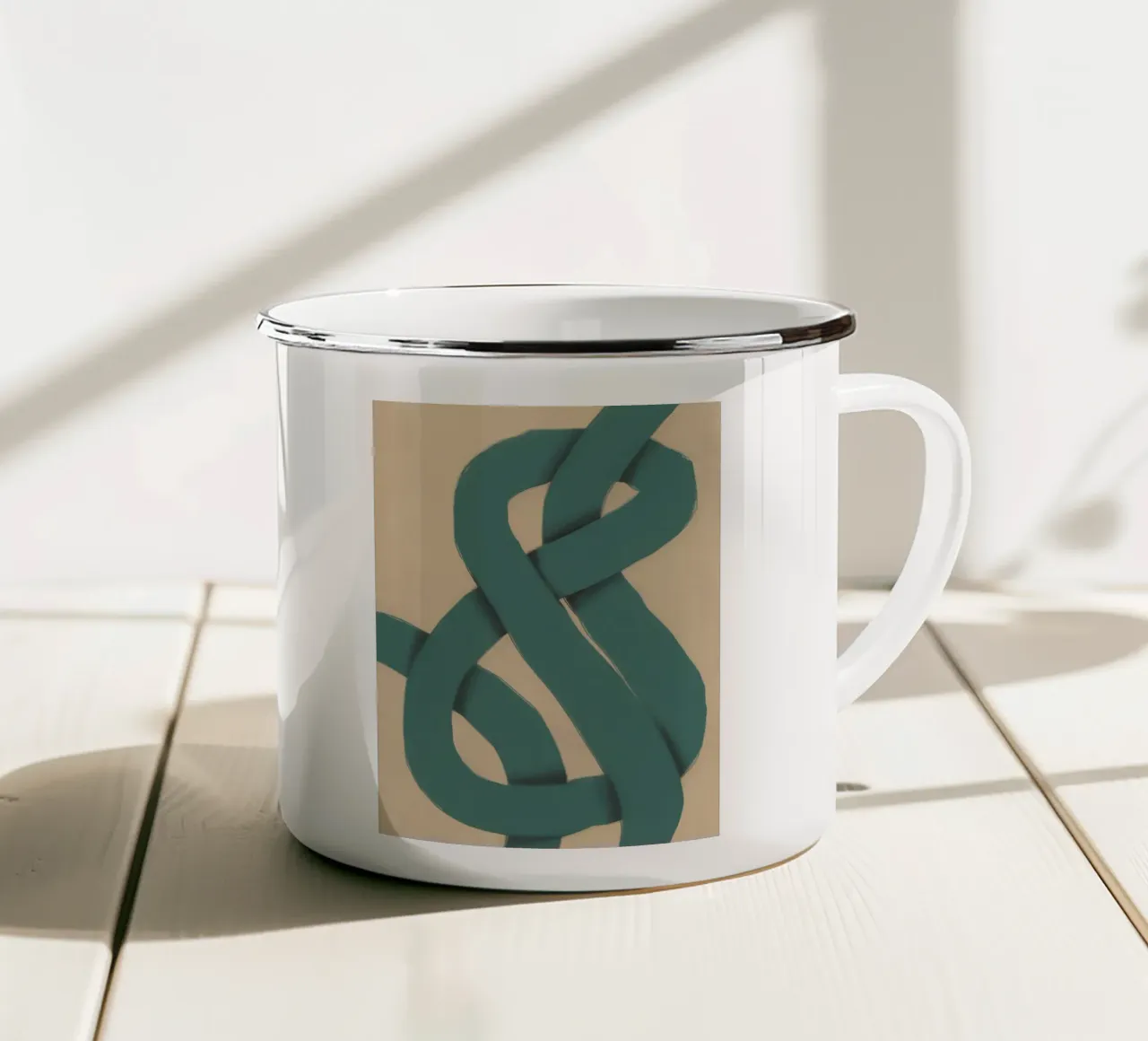 Verde ad incastro tazza in smalto da Little Dean