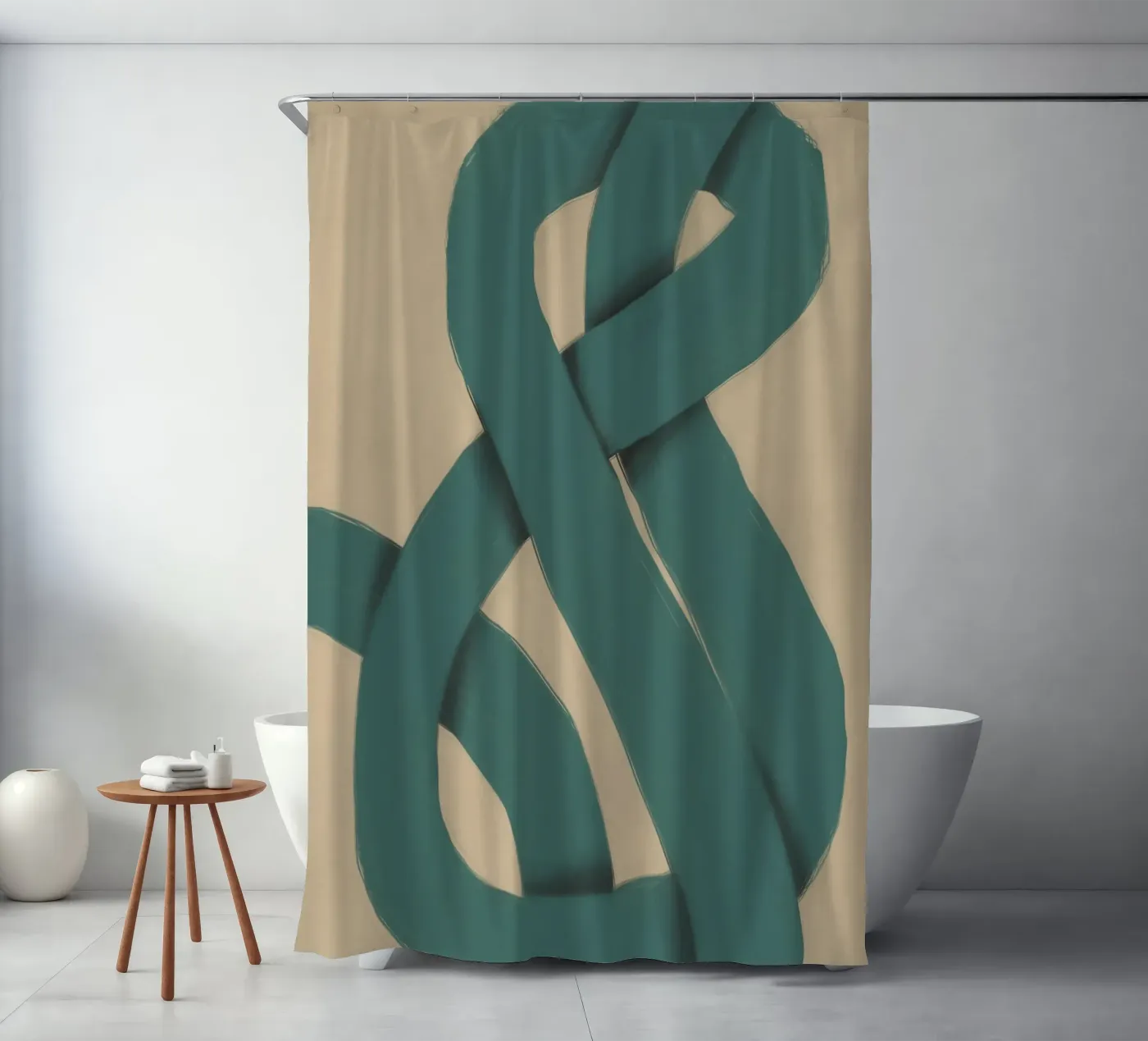 Interlocking vert rideau de douche de Little Dean