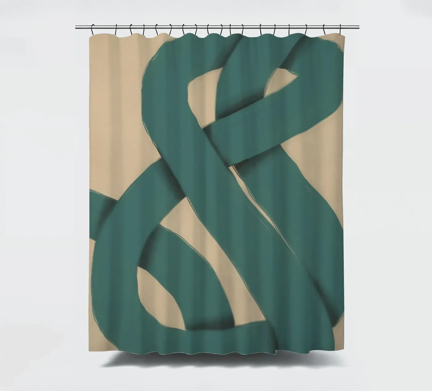 Interlocking vert rideau de douche de Little Dean