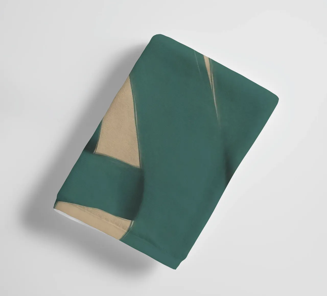 Groen in elkaar grijpend badhanddoek van Little Dean