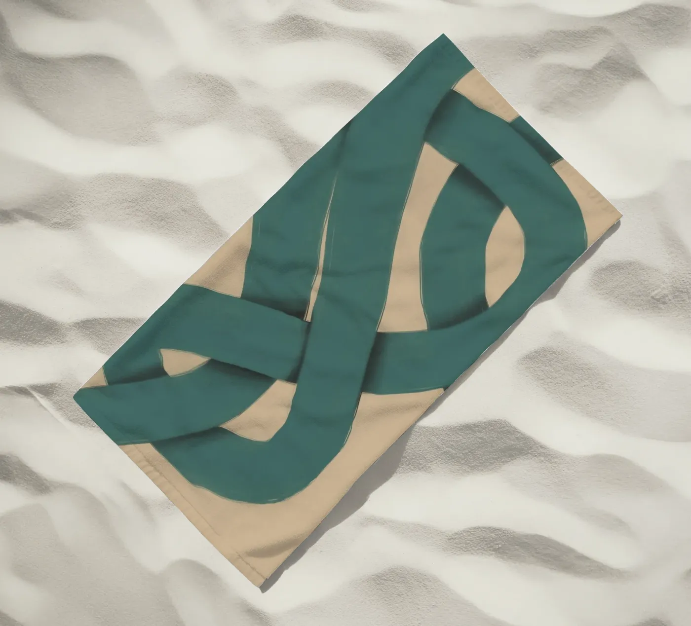 Interlocking vert serviette de plage de Little Dean