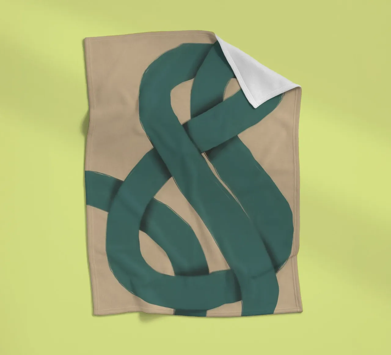 Interlocking green fleecedeken van Little Dean