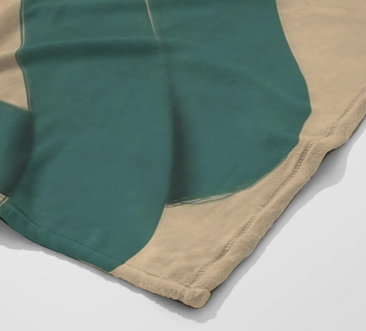 Interlocking green fleece blanket by Little Dean