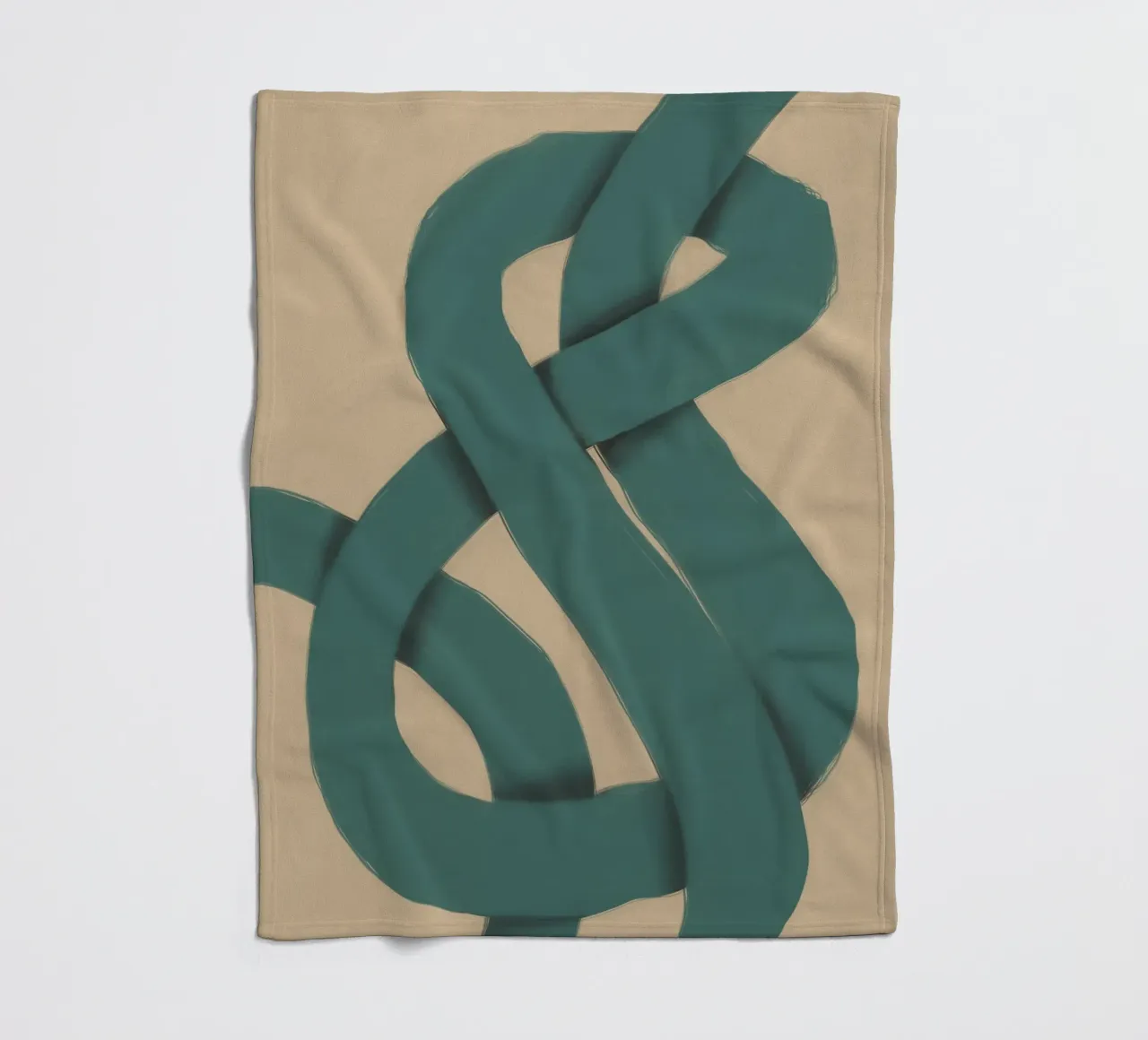 Interlocking green fleecedeken van Little Dean