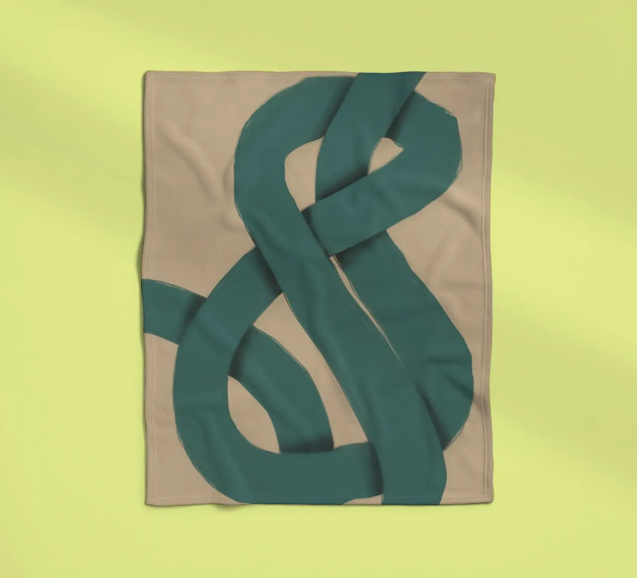 Interlocking green fleecedeken van Little Dean