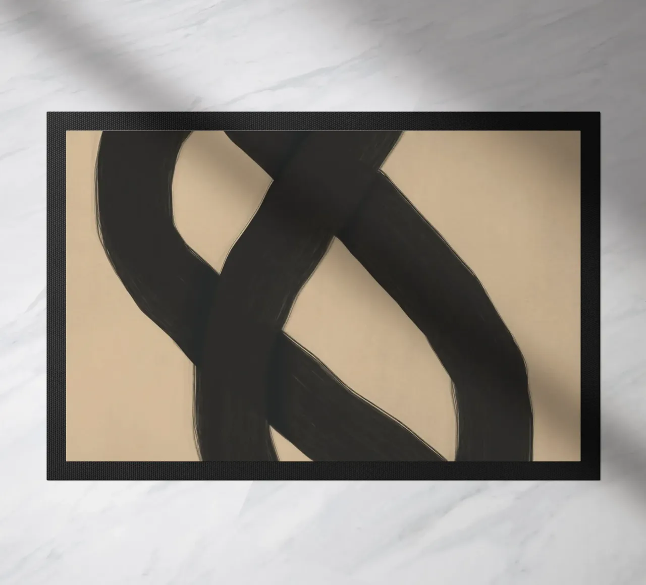 Interlocking black doormat by Little Dean