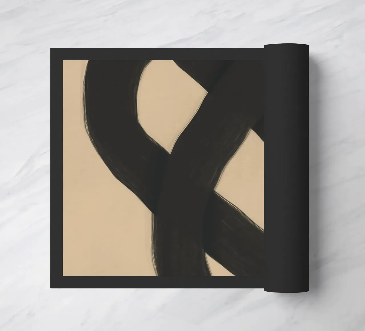 Interlocking black doormat by Little Dean