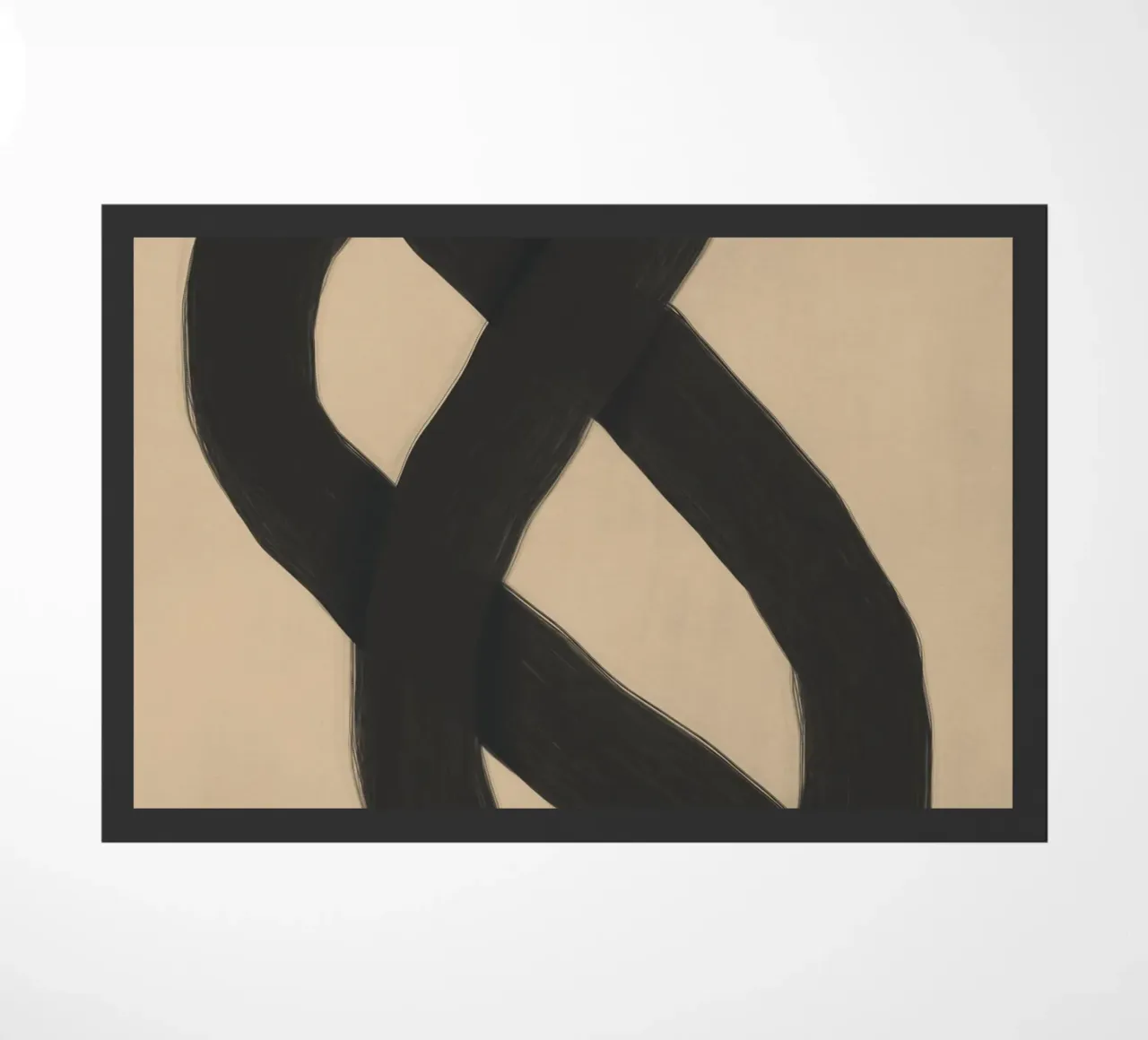 Interlocking black doormat by Little Dean