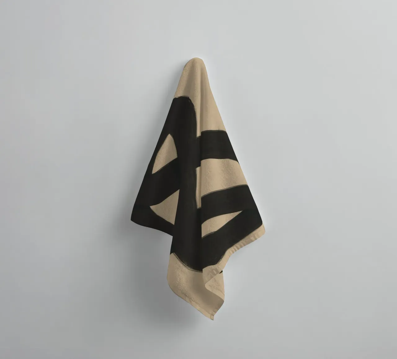 Interlocking black towel by Little Dean