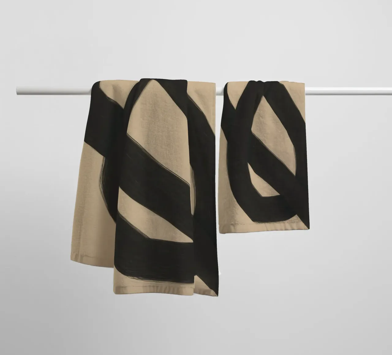 Interlocking black towel by Little Dean