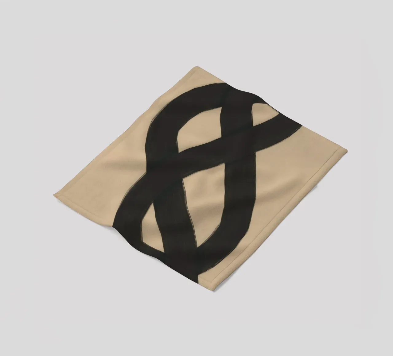 Interlocking schwarz Fleecedecke von Little Dean