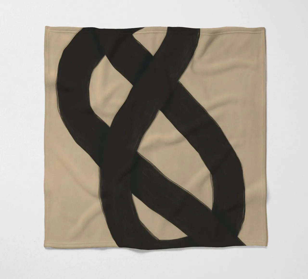 Interlocking schwarz Fleecedecke von Little Dean