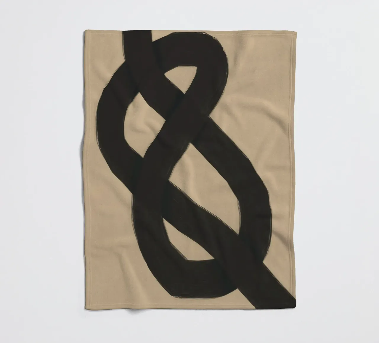 Interlocking schwarz Fleecedecke von Little Dean