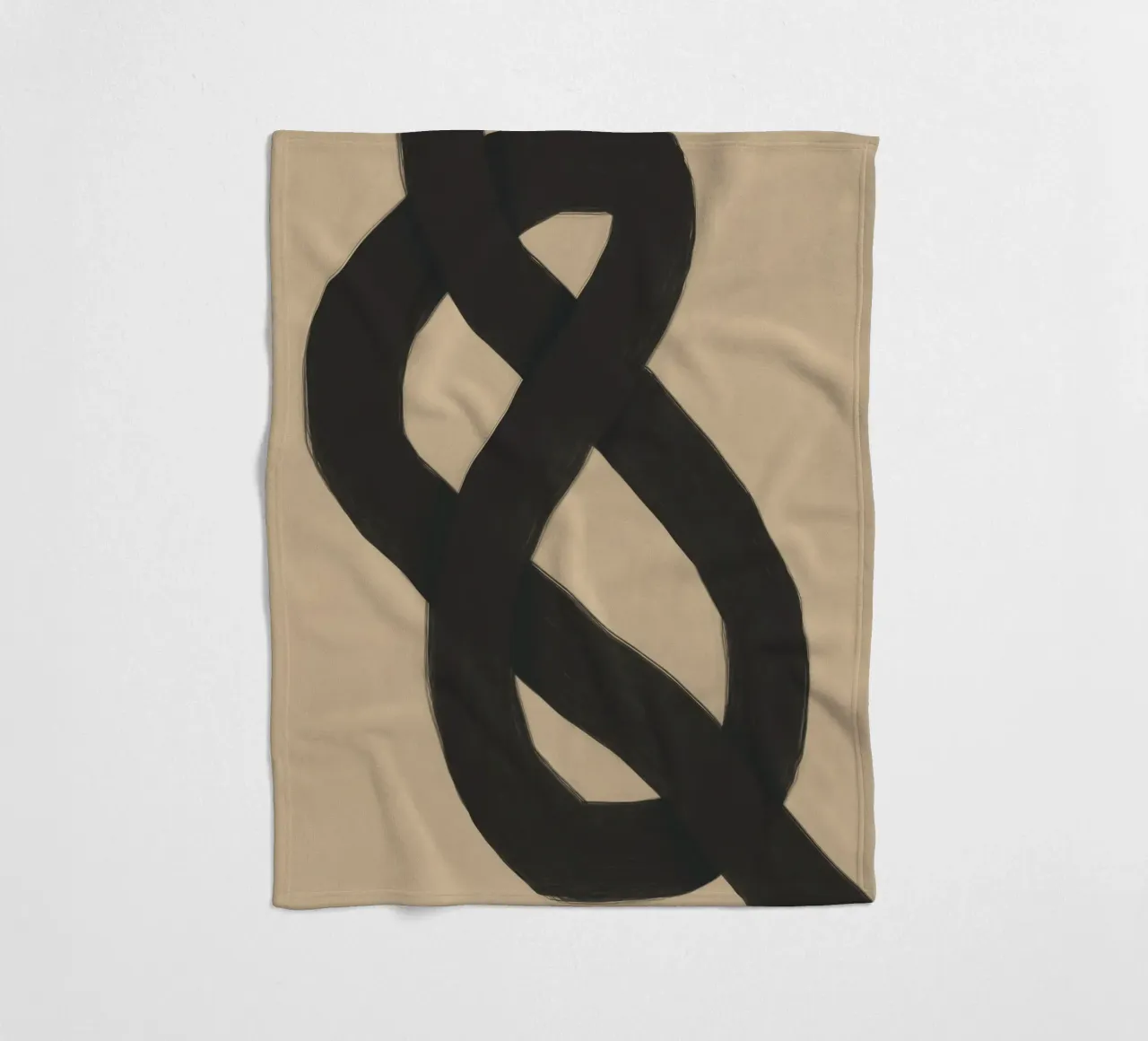 Interlocking schwarz Fleecedecke von Little Dean