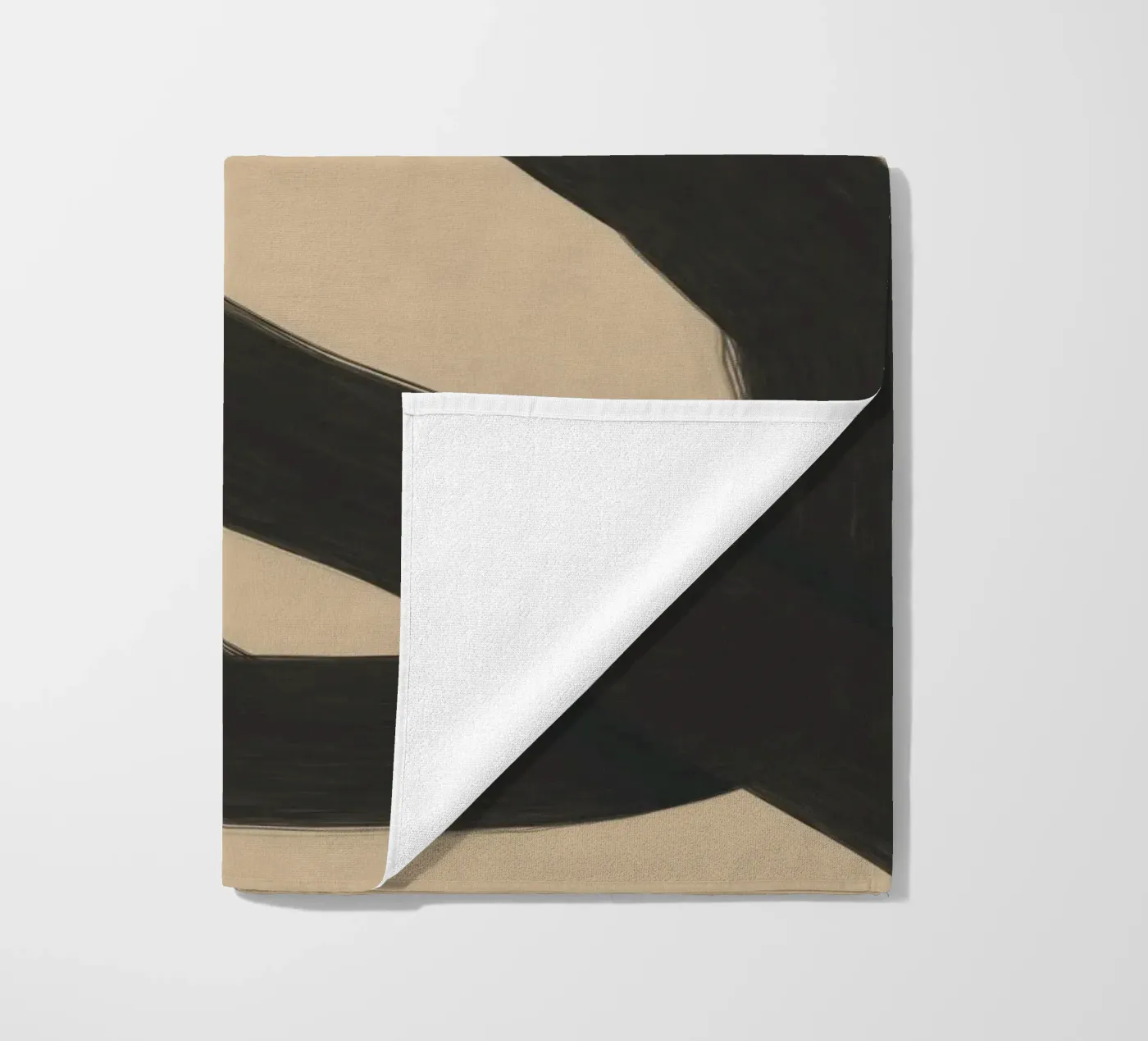 Interlocking black beach towel by Little Dean