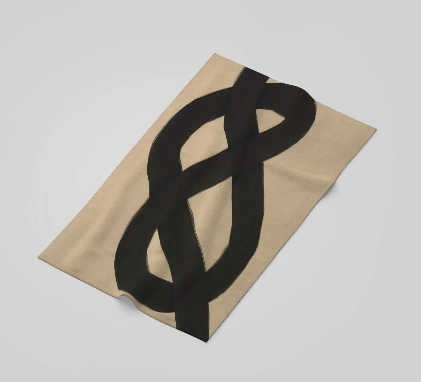 Interlocking black beach towel by Little Dean