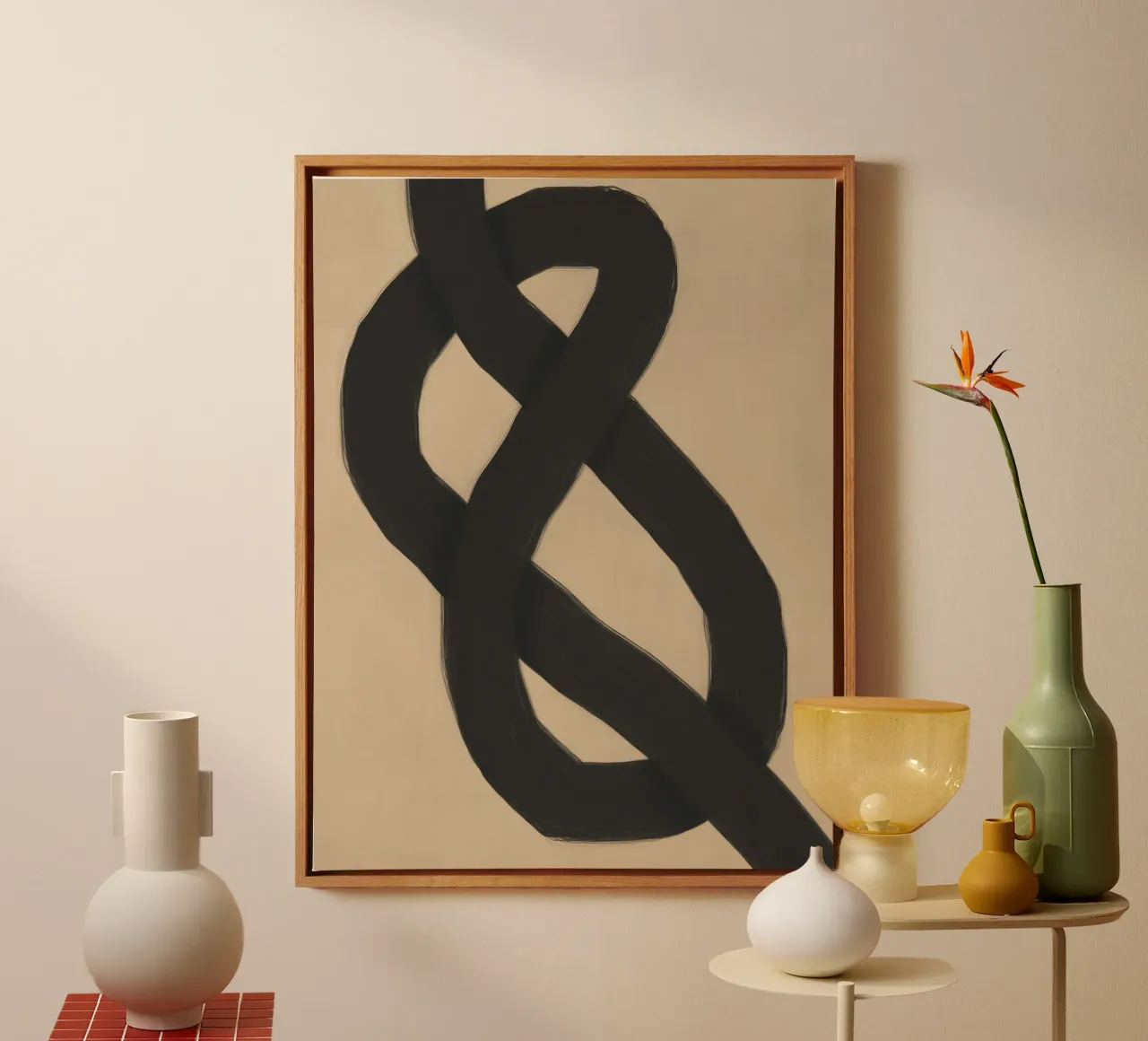 Interlocking black canvas by Little Dean