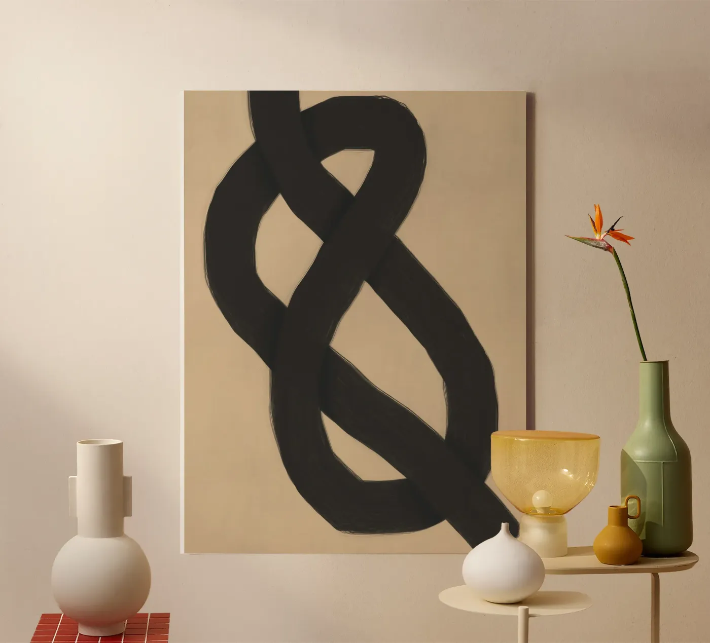 Interlocking black Leinwand von Little Dean