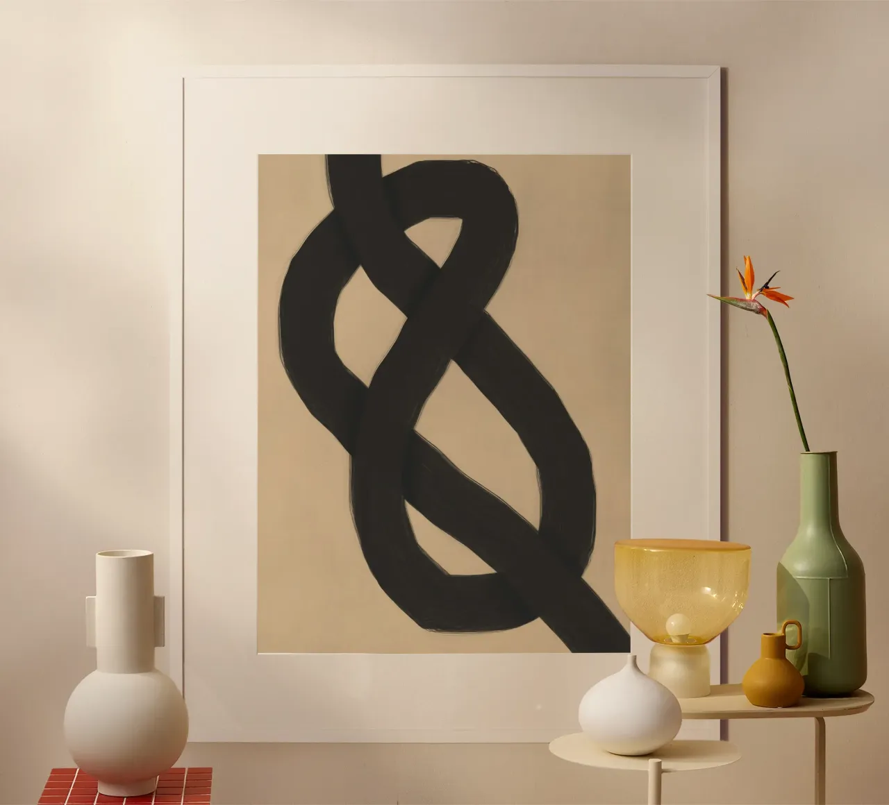 Interlocking black poster by Little Dean
