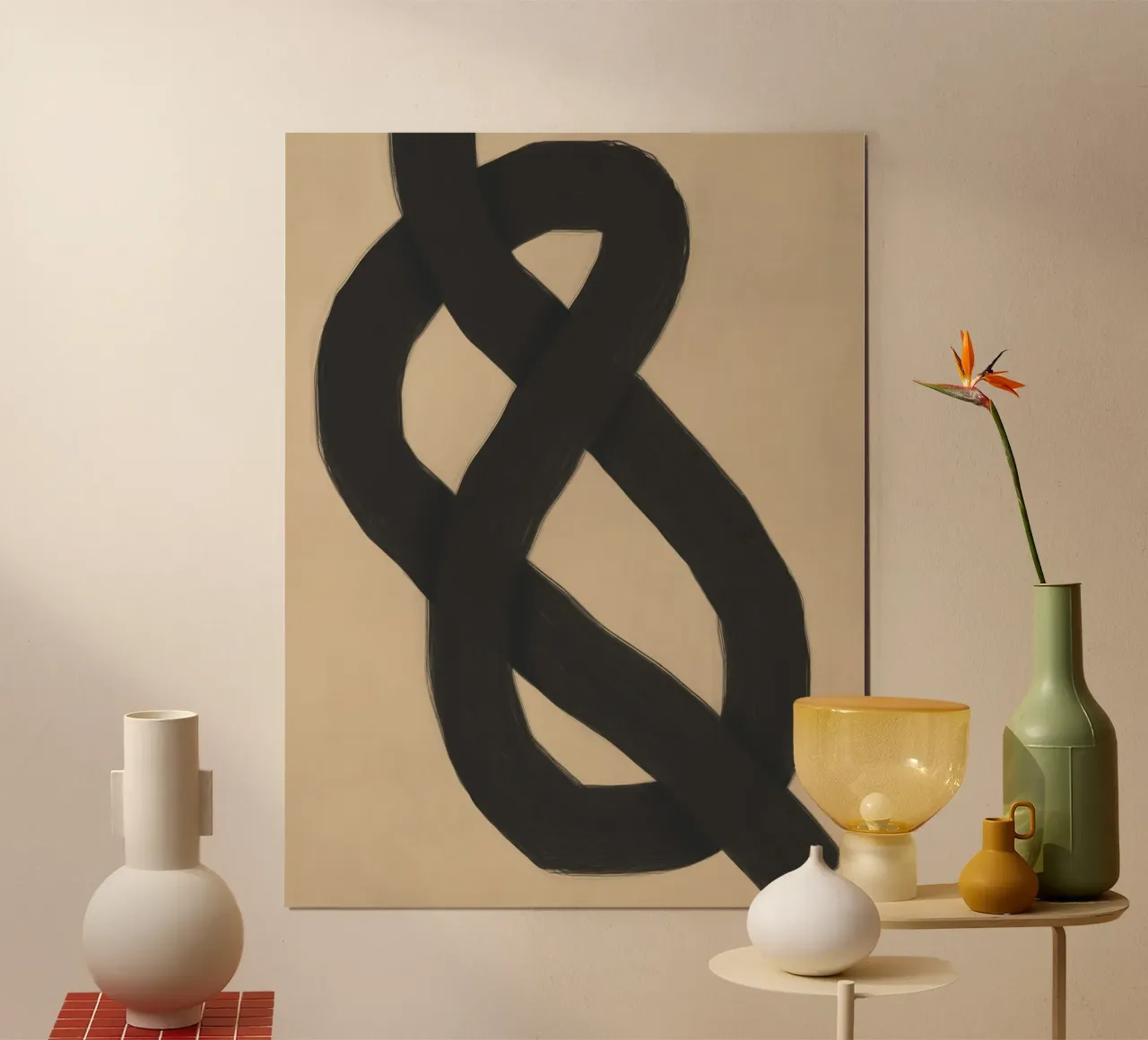 Interlocking black poster by Little Dean