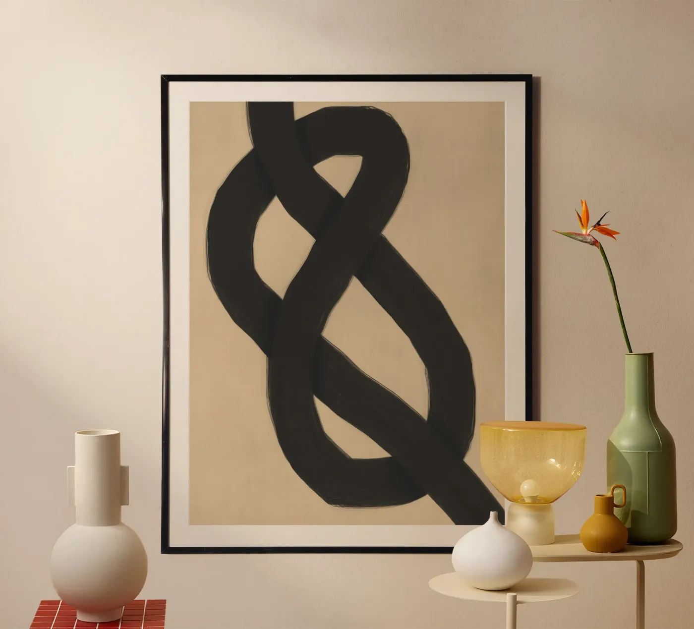 Interlocking schwarz Poster von Little Dean