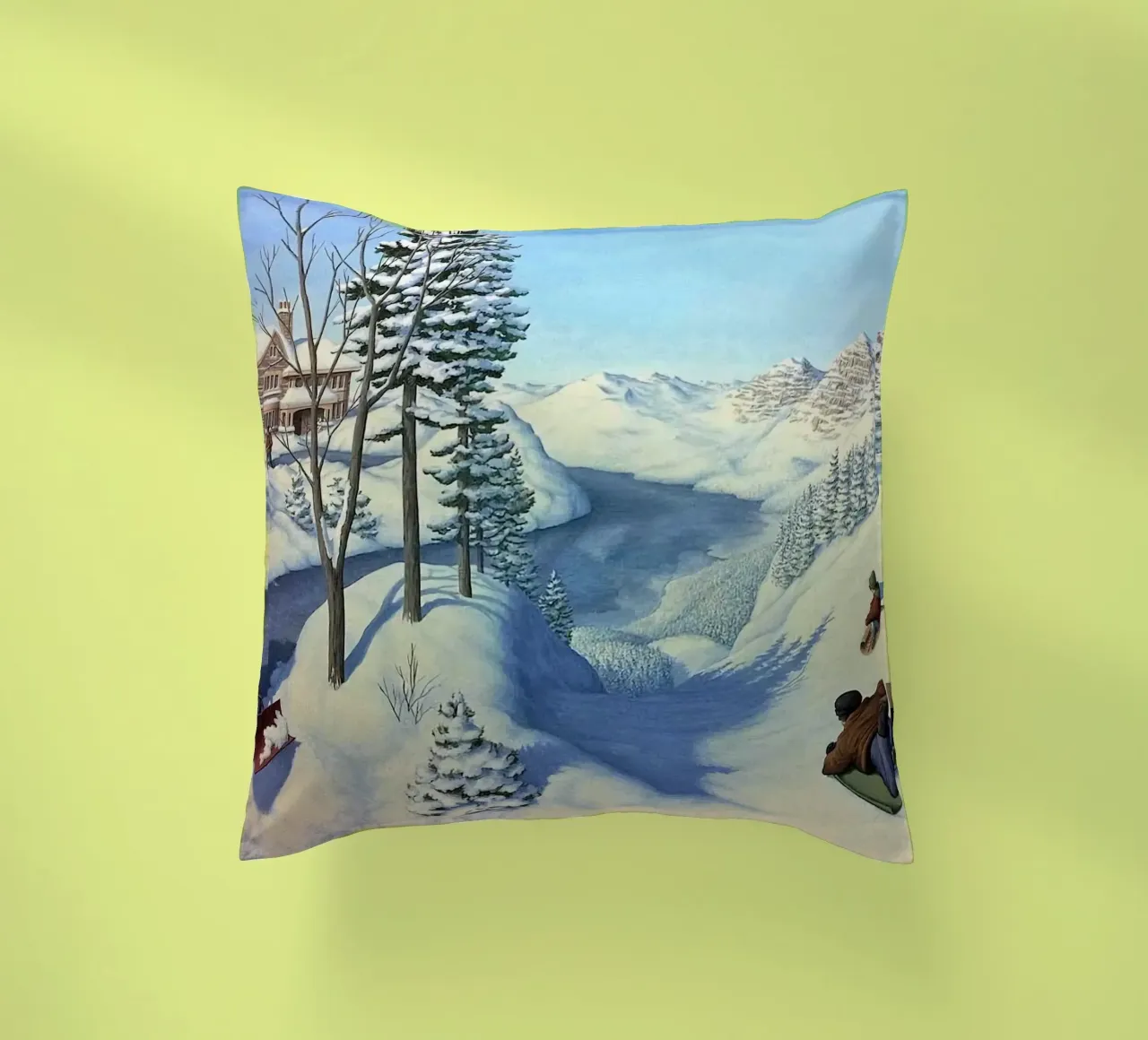 Rob Gonsalves Grande neve cuscino da Trudeau Art Galley