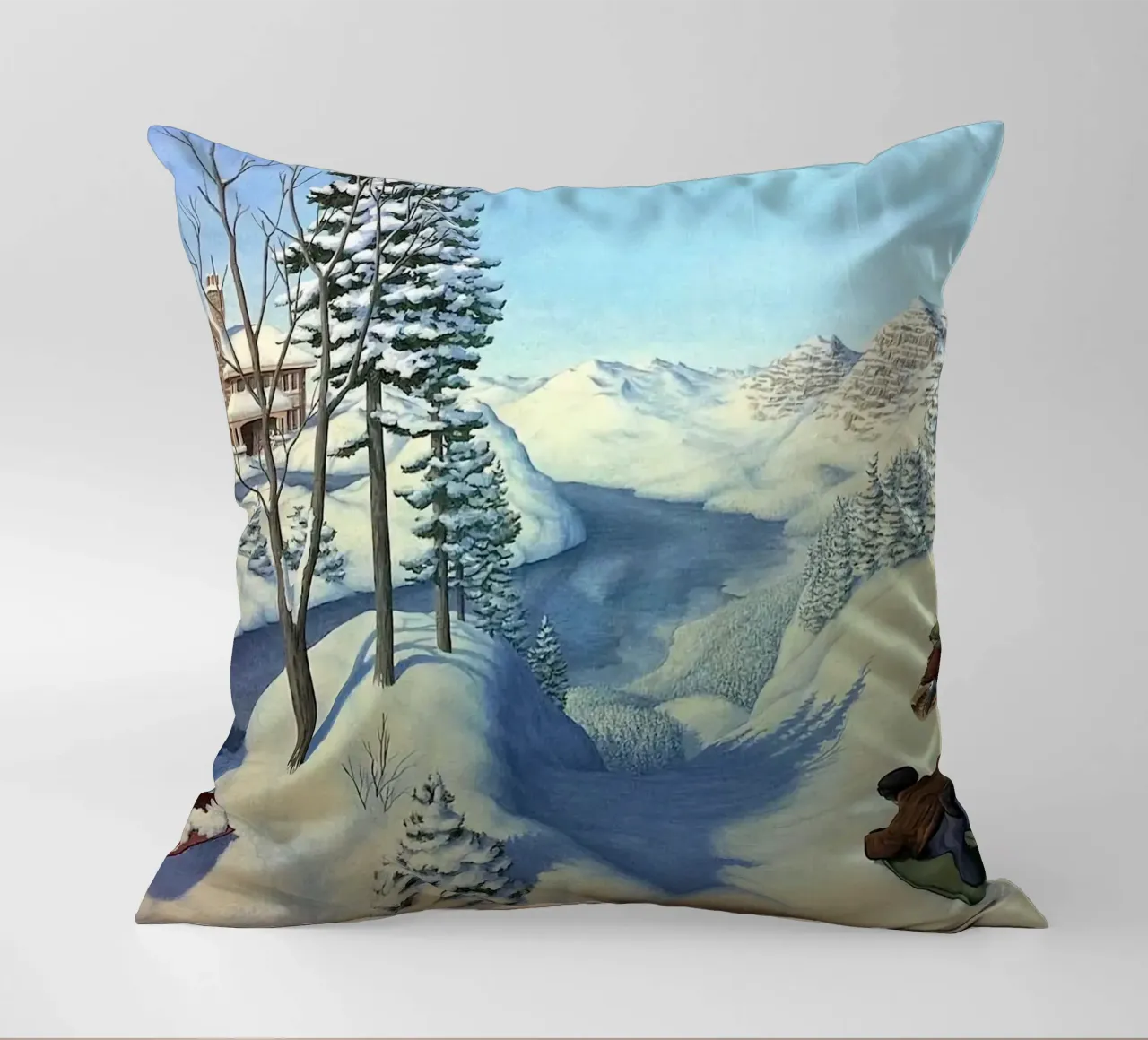 Rob Gonsalves Grande neve cuscino da Trudeau Art Galley