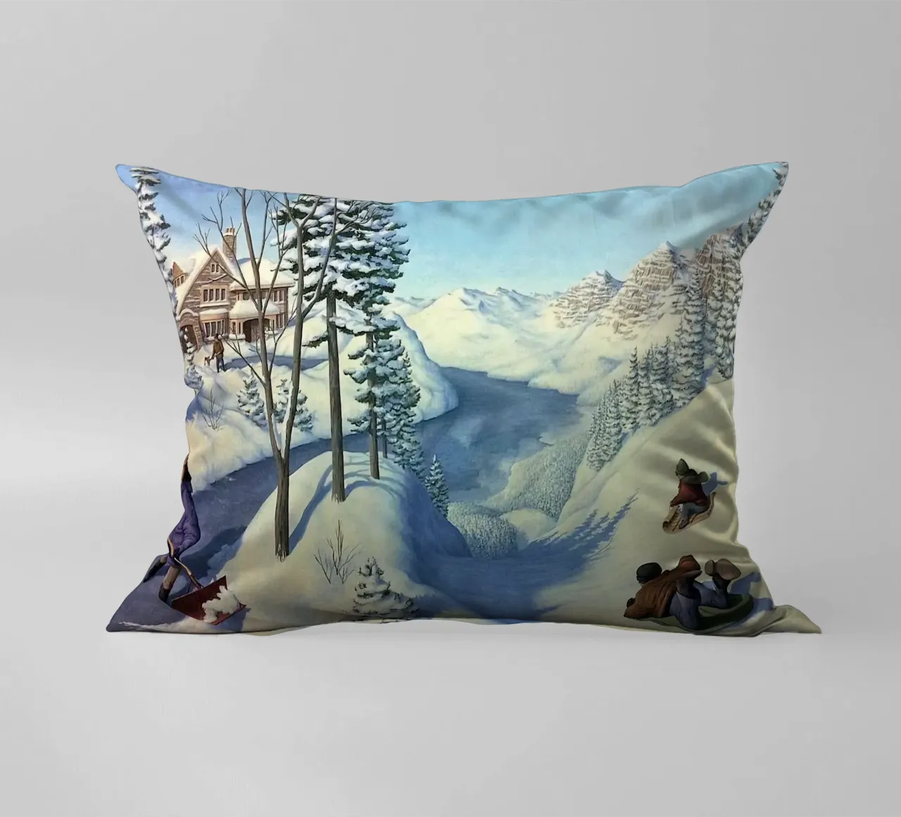 Rob Gonsalves Grande neve cuscino da Trudeau Art Galley