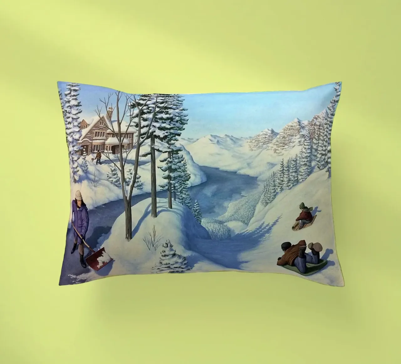 Rob Gonsalves Grande neve cuscino da Trudeau Art Galley